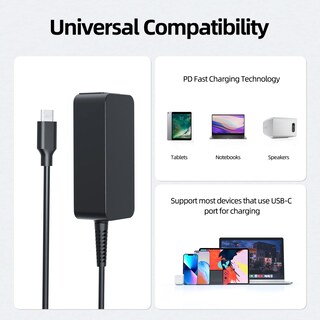 Foto 6 | Cargador De Repuesto Para Todos Los Portátiles Chromebook, Usb-c De 45 W - Venta Internacional.