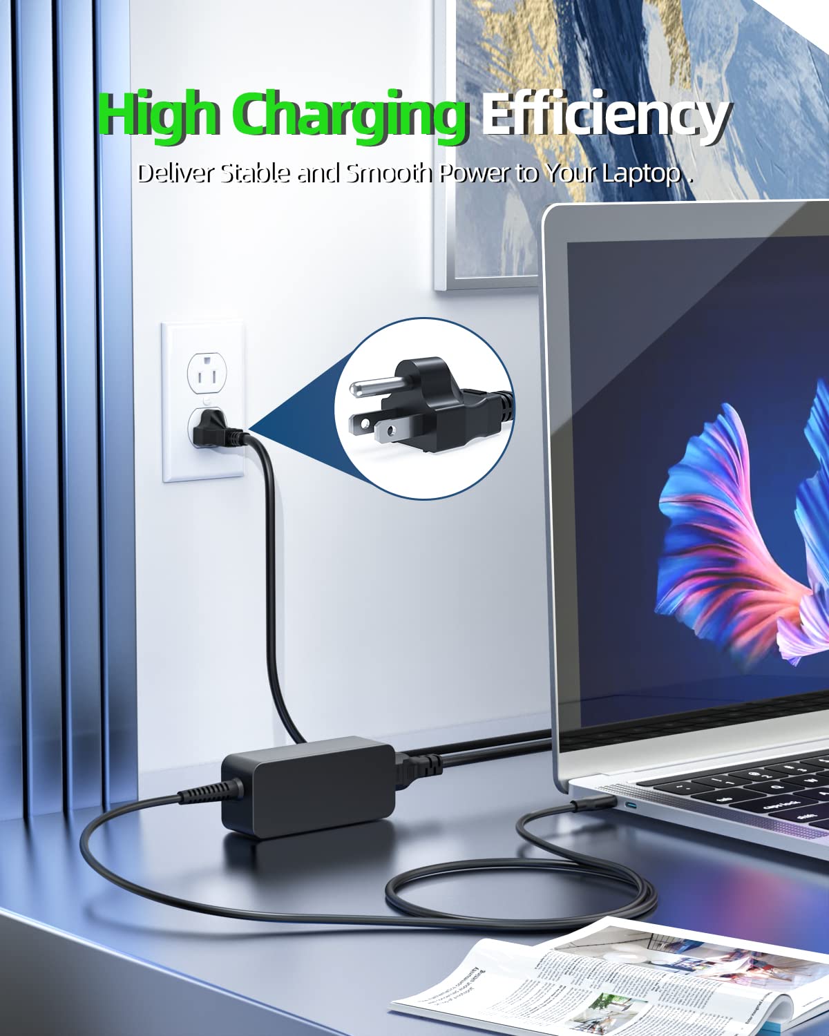 Foto 8 pulgar | Cargador De Repuesto Para Todos Los Portátiles Chromebook, Usb-c De 45 W - Venta Internacional.