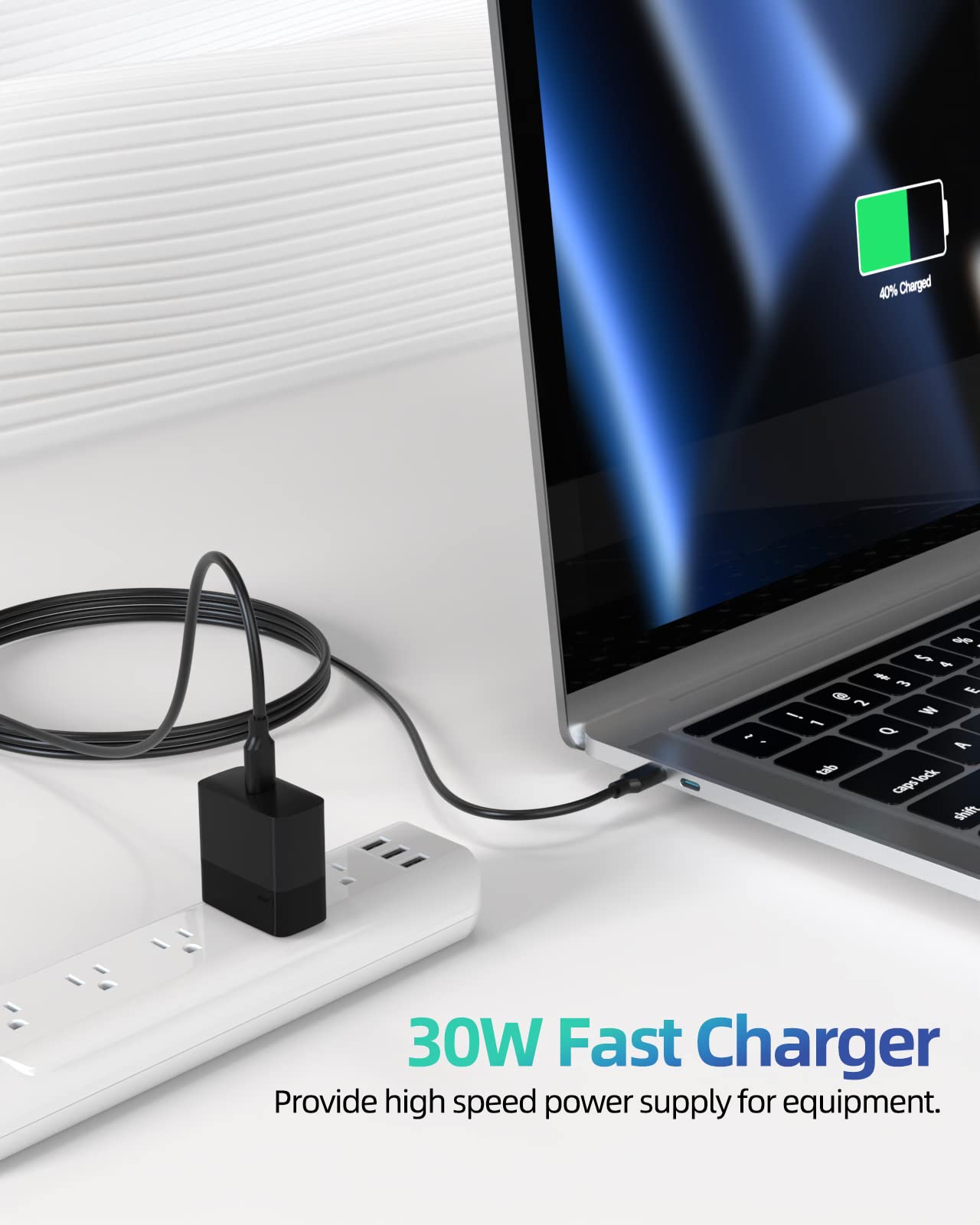 Foto 6 pulgar | Cargador Superer Para Samsung Chromebook 4, Chromebook 4+ Usb C De 30 W - Venta Internacional.
