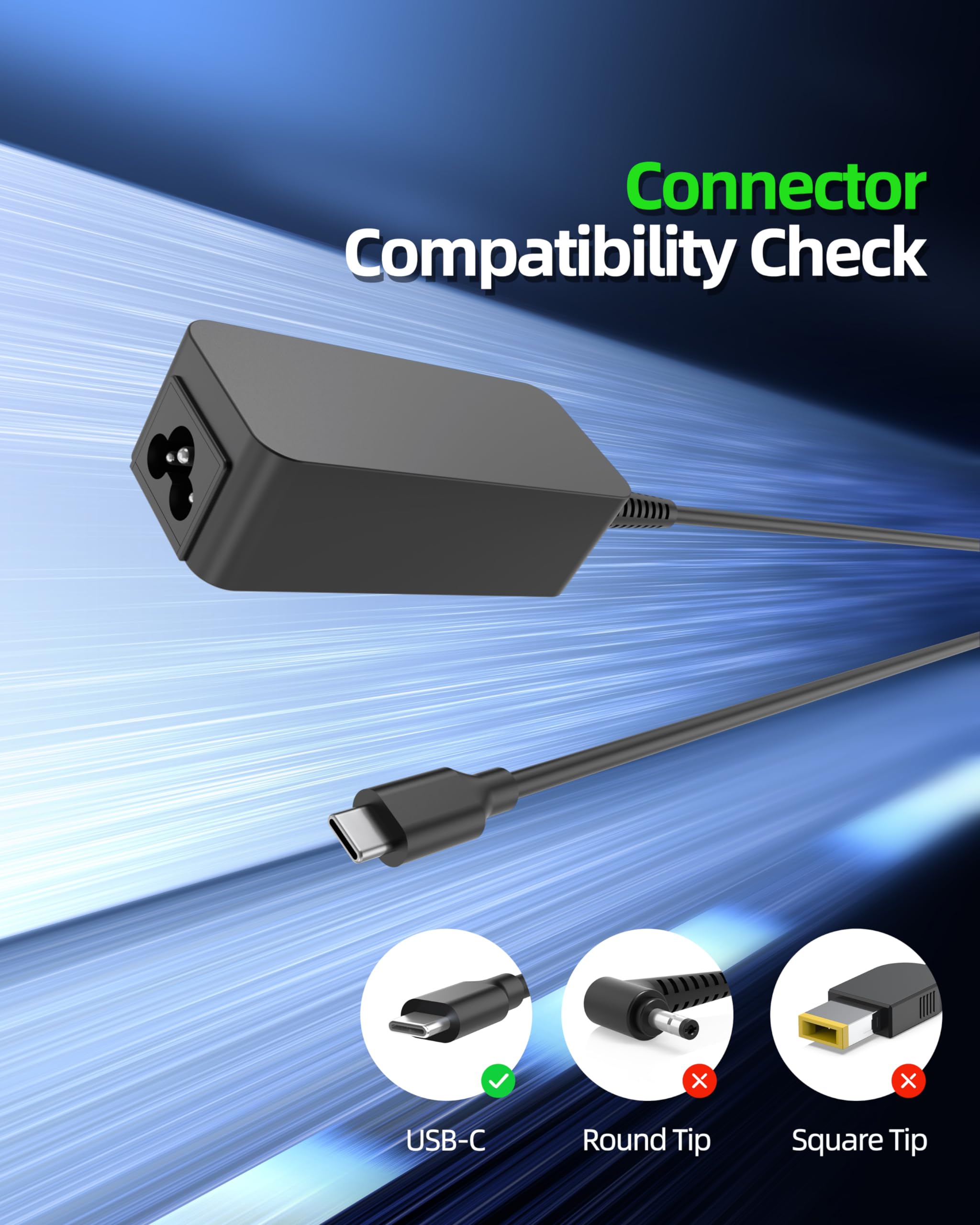 Foto 5 pulgar | Cargador Dexpt De 45 W Con Alimentación Usb C Para Lenovo Chromebook 100e 300e 500e C330 S330 - Venta Internacional.
