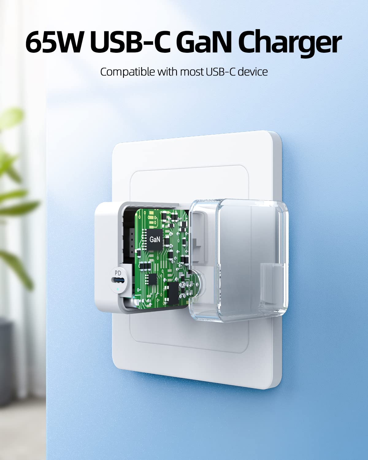 Foto 4 | Cargador Dexpt Para Portátil Samsung Galaxy Book, Cable De 65 W Y 7,5 Pies - Venta Internacional.