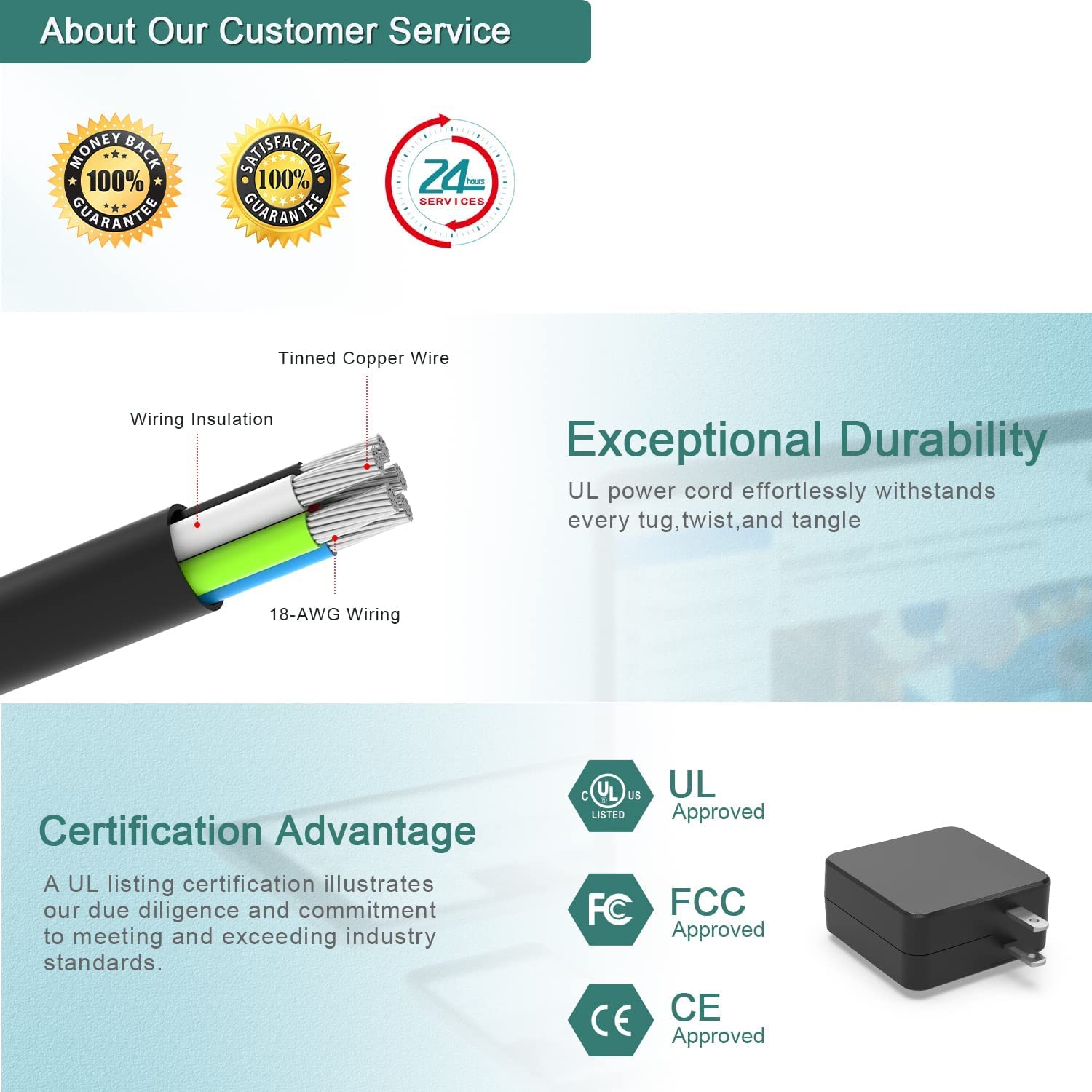 Foto 6 pulgar | Cargador Superer Usb C De 45 W Para Samsung Chromebook 4- Venta Internacional