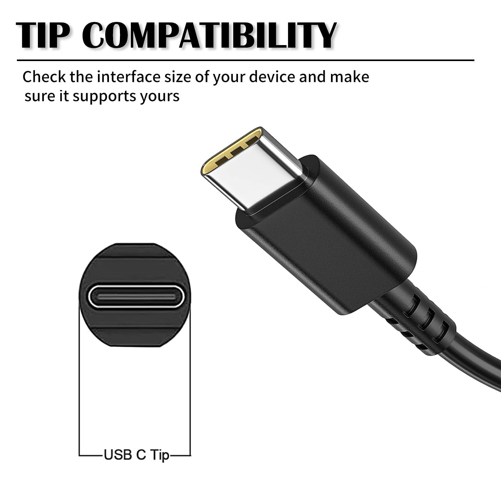 Foto 3 pulgar | Cargador Tskybear Usb-c De 45 W Para Hp Chromebook X360 15 14 14a 14b 14c 11 - Venta Internacional.