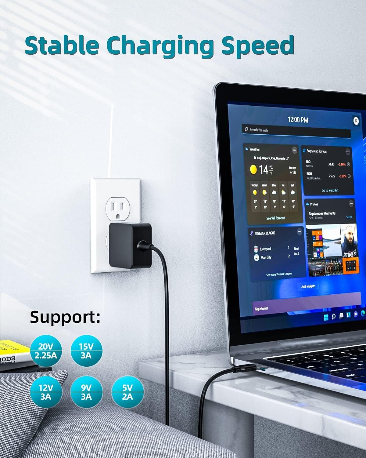 Foto 5 pulgar | Cargador Dexpt Usb C De 45 W Para Samsung Chromebook 4 - Venta Internacional.
