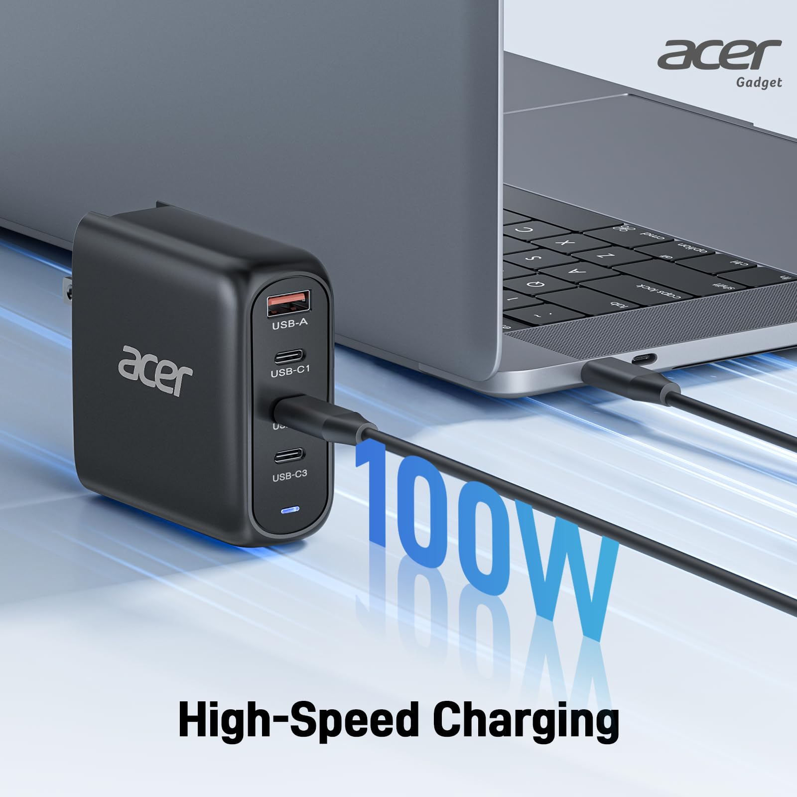 Foto 3 pulgar | Bloque De Carga Acer Usb C De 100 W, 4 Puertos, Fast Gan Ⅱ Desktop - Venta Internacional.