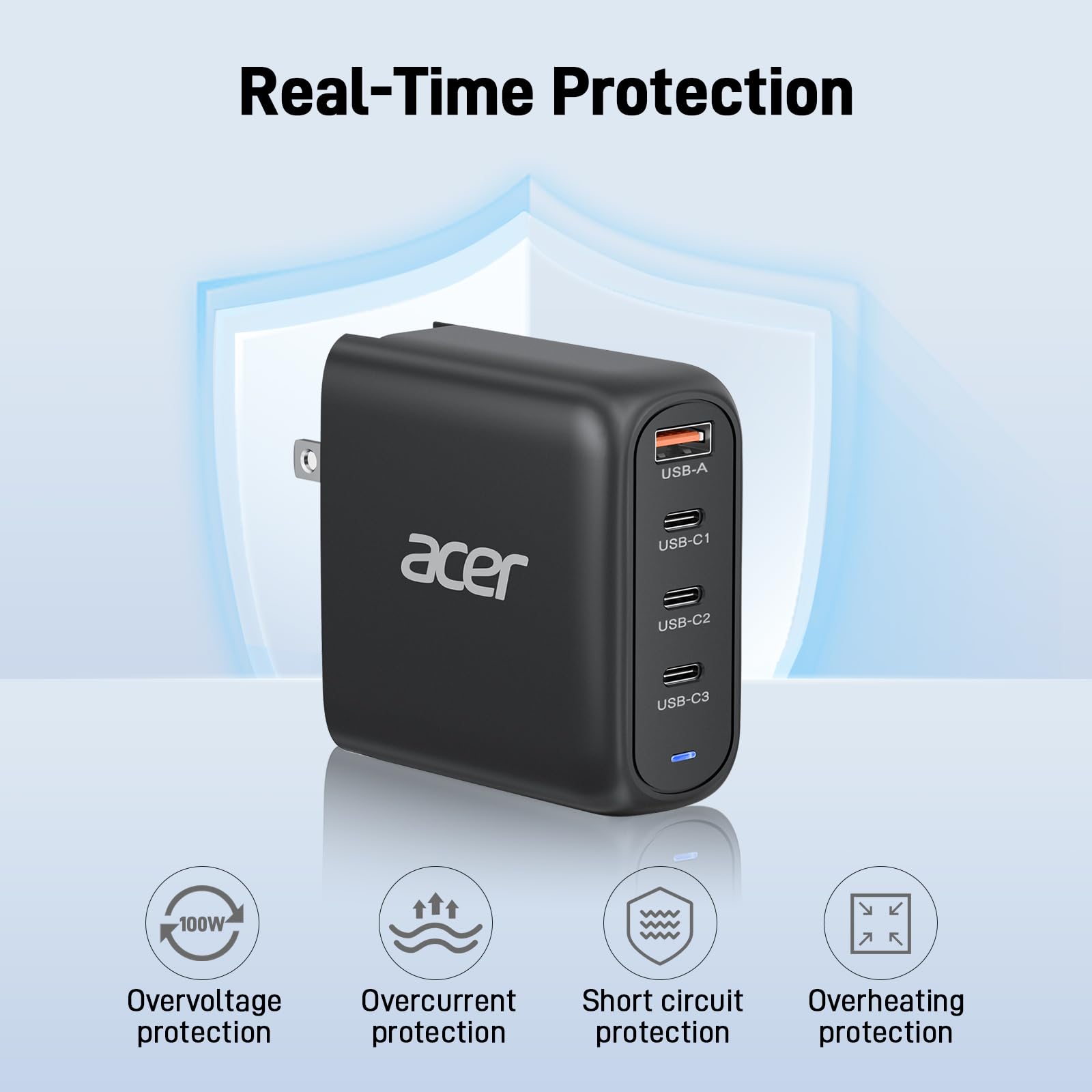 Foto 6 pulgar | Bloque De Carga Acer Usb C De 100 W, 4 Puertos, Fast Gan Ⅱ Desktop - Venta Internacional.