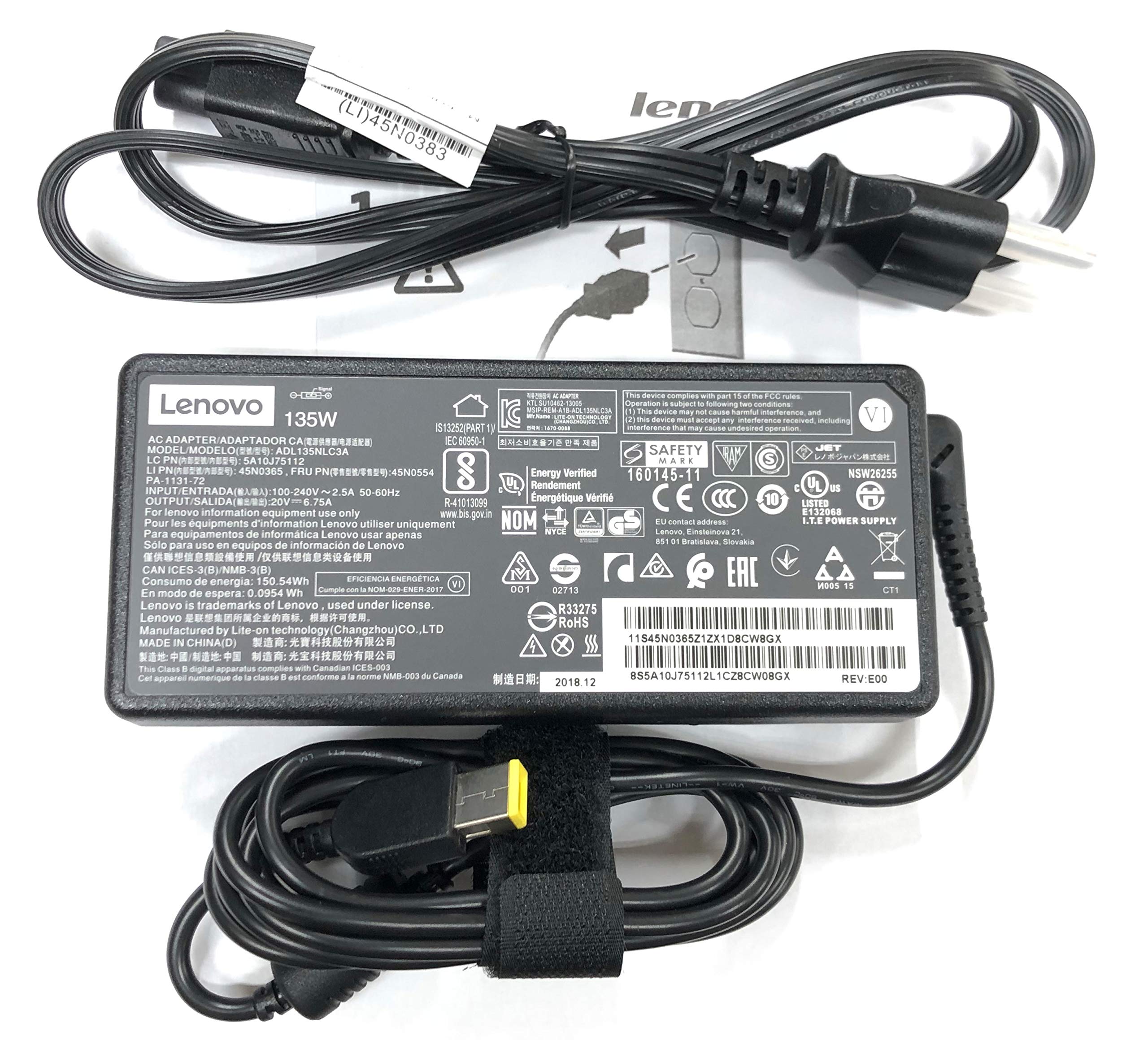 Foto 2 pulgar | Adaptador Ac Lenovo Adl135nlc3a 135w 20v Para Thinkpad - Venta Internacional.