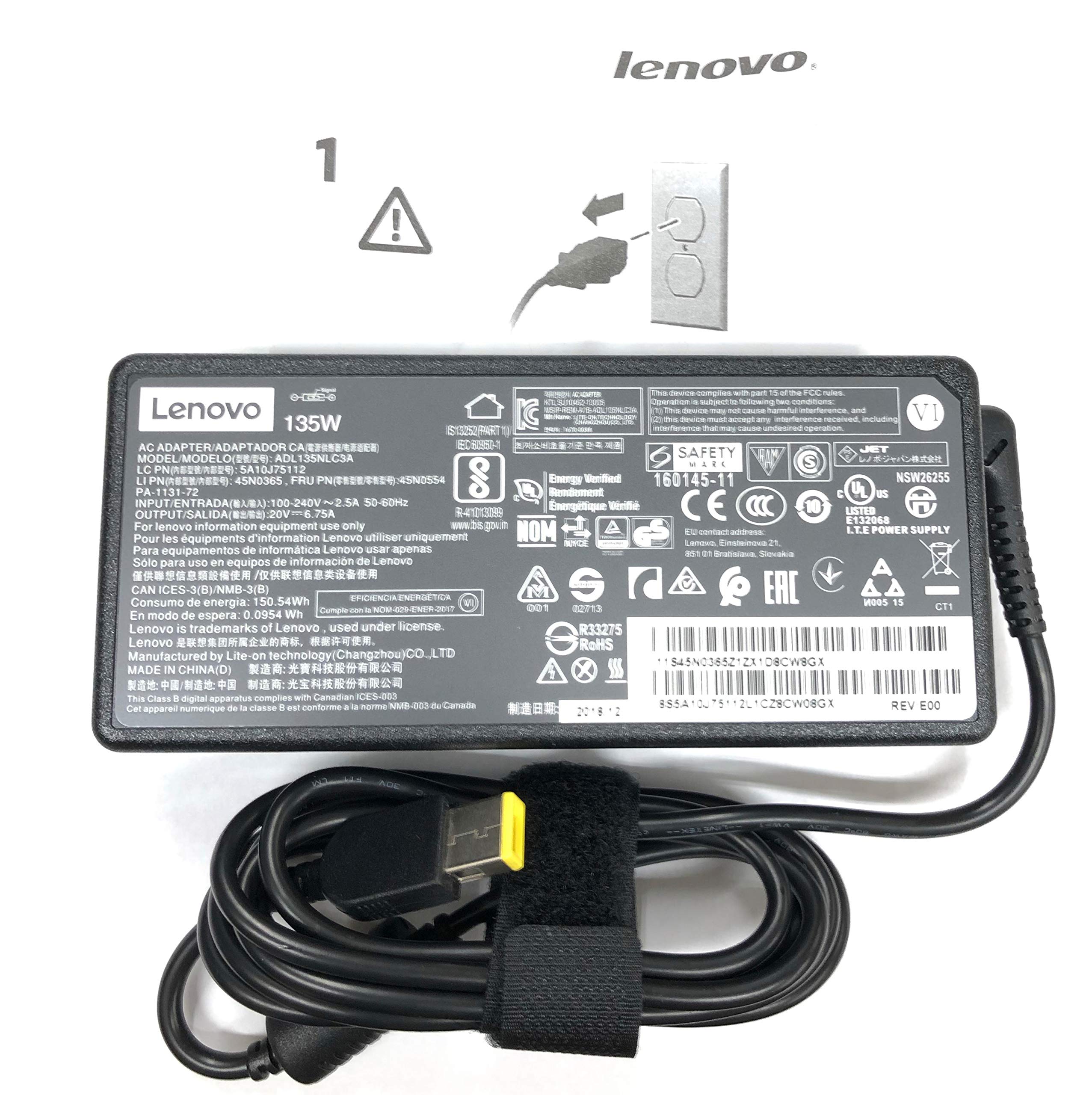 Foto 8 pulgar | Adaptador Ac Lenovo Adl135nlc3a 135w 20v Para Thinkpad - Venta Internacional.