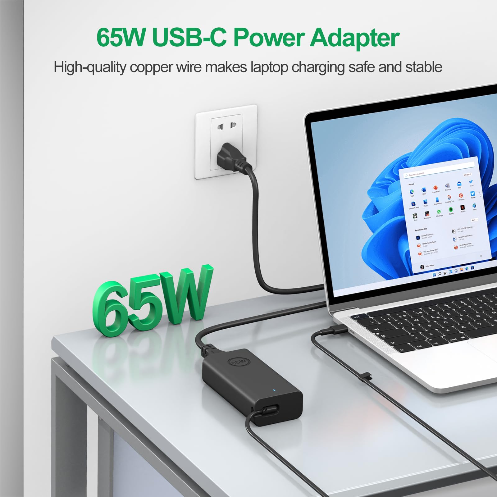 Foto 7 pulgar | Cargador Portátil Yodzgaco 65w 45w Usb C Para Dell Latitude Xps - Venta Internacional.
