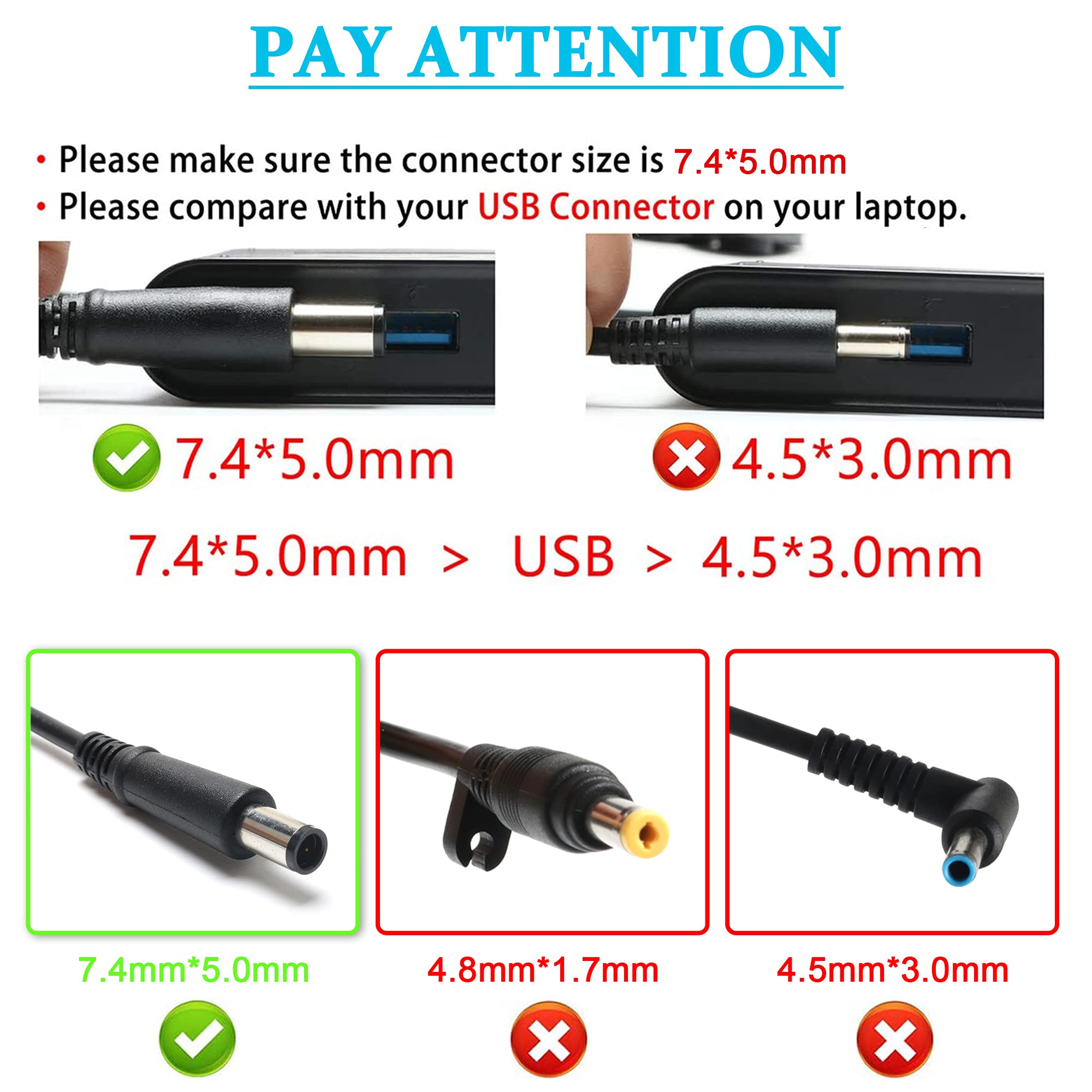 Foto 2 | Cargador Portátil Con Adaptador Ac De 65 W Para Hp Pavilion Dv7 Dv6 Dv5 - Venta Internacional.