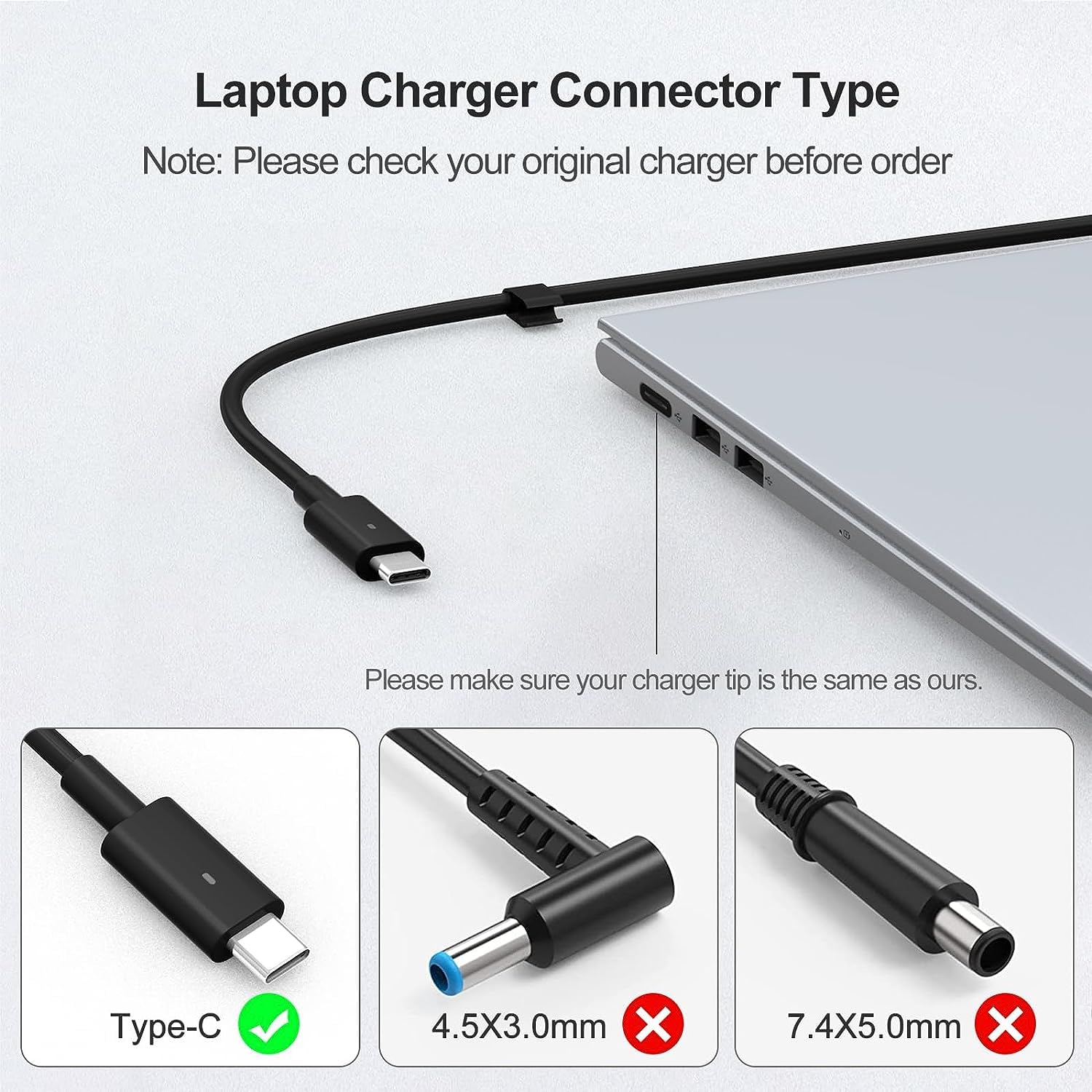 Foto 4 pulgar | Cargador De Portátil Roayewey 65w 45w Usb C Para Dell 5420 5520 7420 - Venta Internacional.