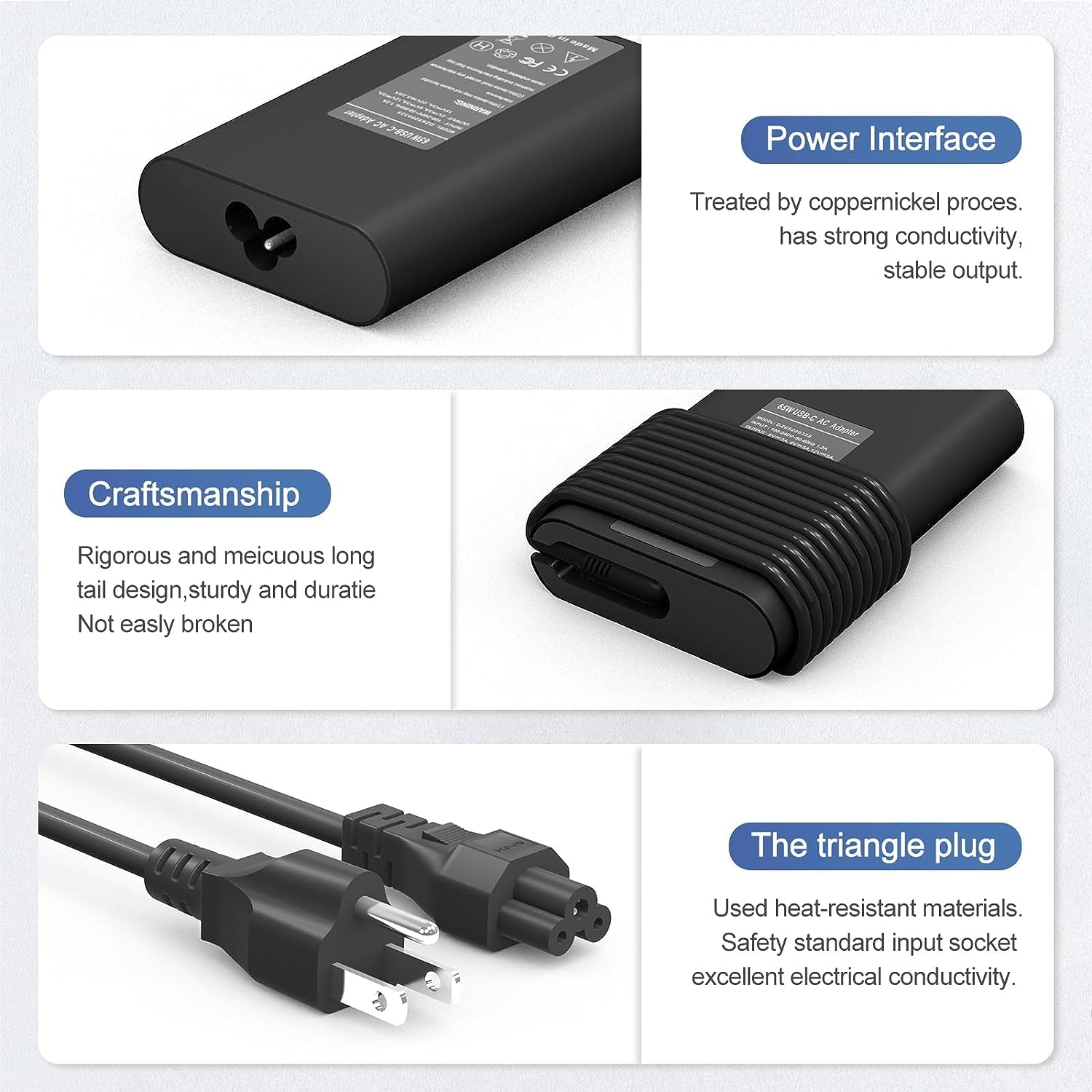 Foto 5 pulgar | Cargador De Portátil Roayewey 65w 45w Usb C Para Dell 5420 5520 7420 - Venta Internacional.