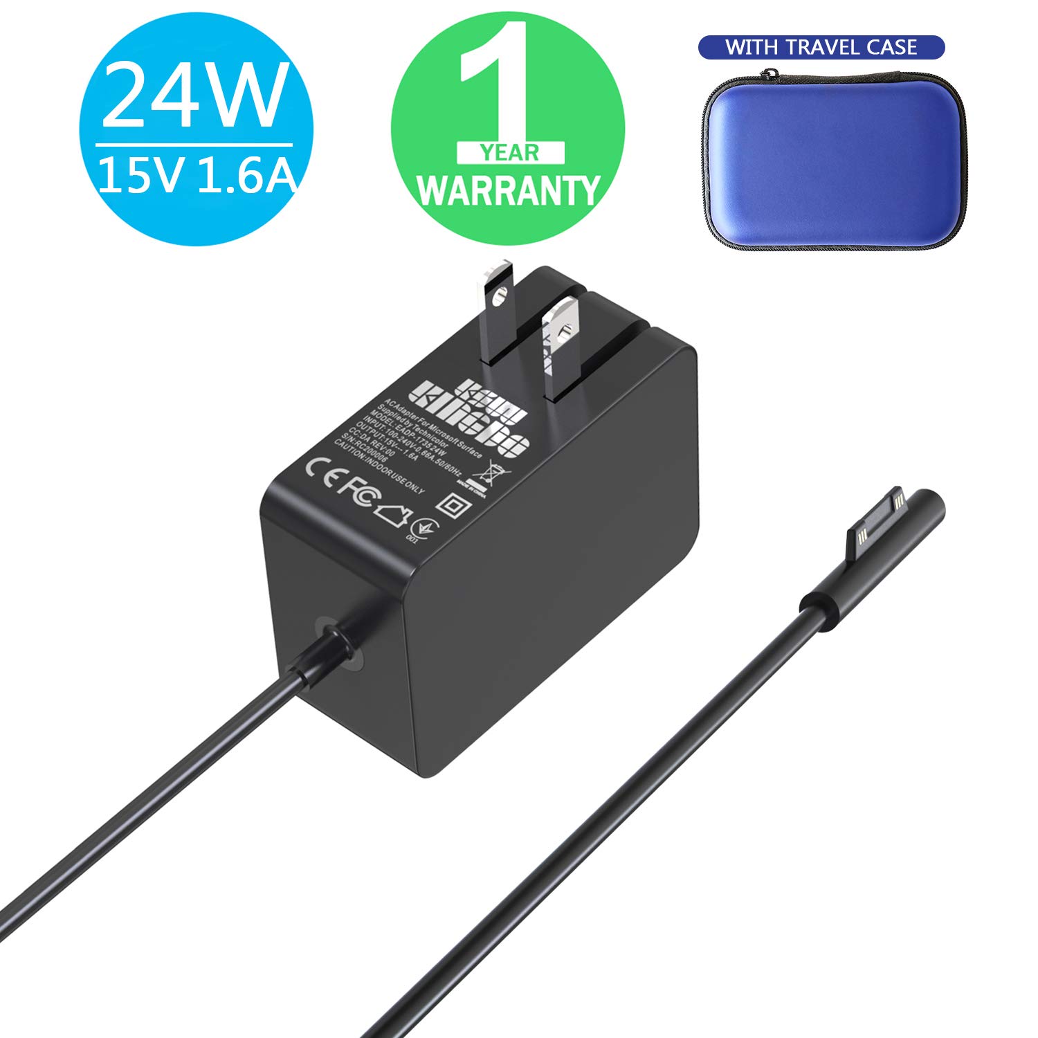 Foto 4 pulgar | Adaptador De Corriente Charger Ksw Kingdo De 24 W, 15 V Y 1,6 A Para Surface Go - Venta Internacional.