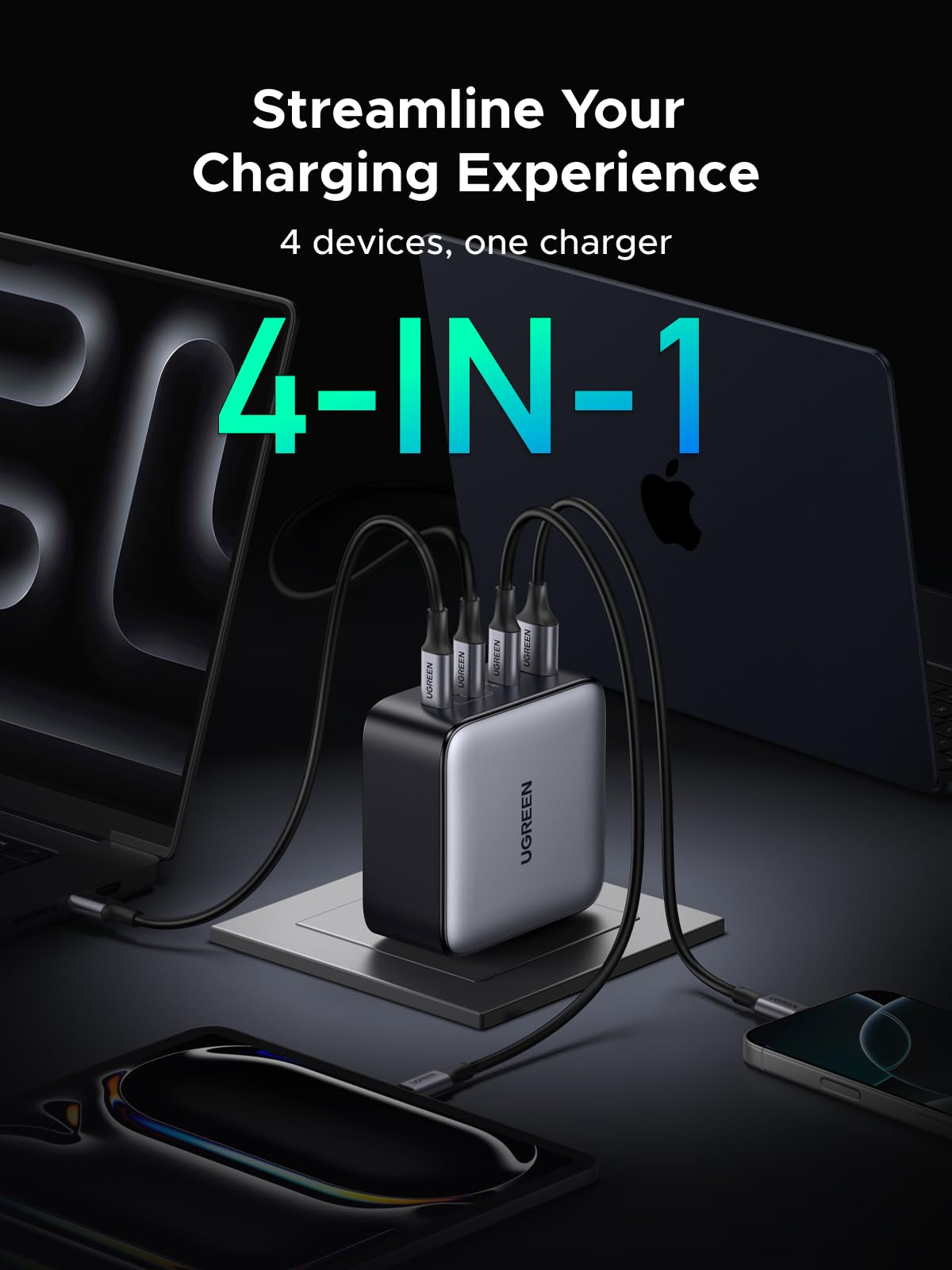 Foto 6 pulgar | Cargador Ugreen Nexode, 200 W, Usb C, 4 Puertos, Gan, Carga Rápida - Venta Internacional.