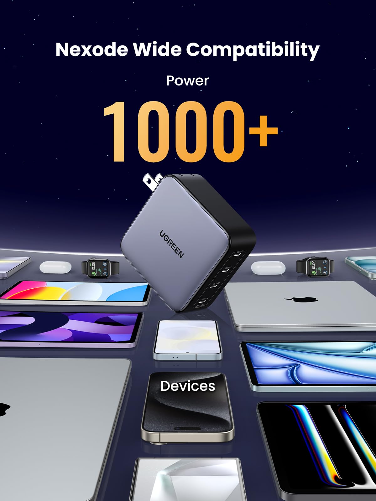 Foto 5 | Bloque De Cargador Usb C Ugreen Nexode 100w Y 4 Puertos Gan Macbook - Venta Internacional.