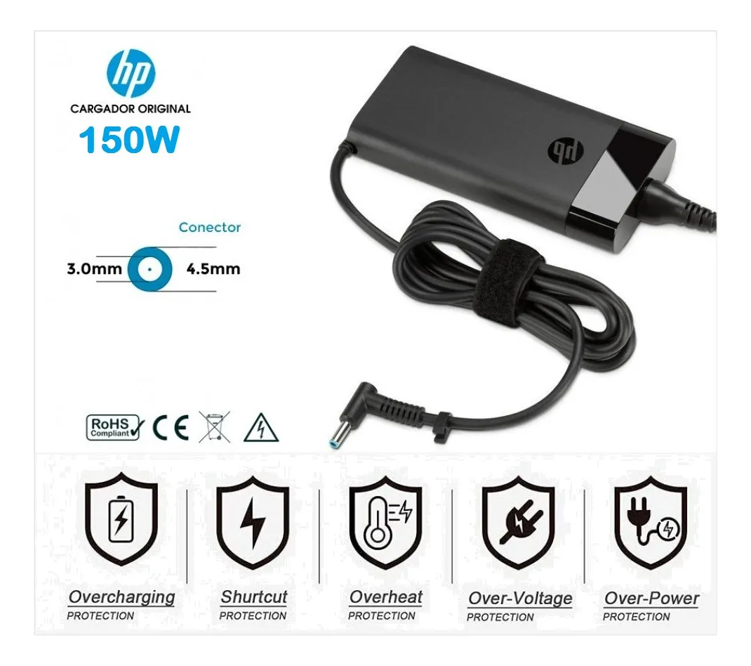 Foto 7 pulgar | Cargador Original HP 19.5v 7.7a 4.5*3.0 150w