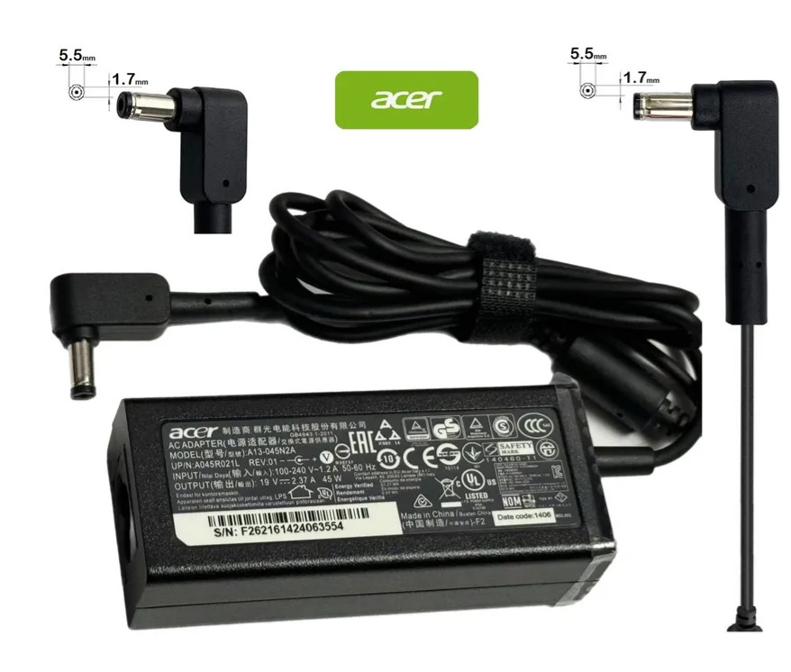 Foto 7 pulgar | Cargador Acer A13-045n2a 19v-2.37a 45w 5.5x1.7mm Original