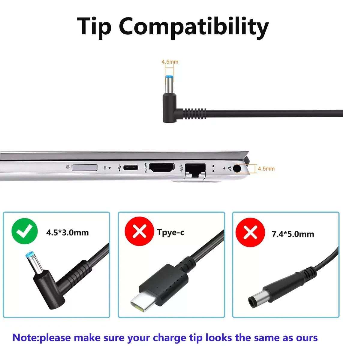 Foto 5 | Cargador Original Hp Punta Azul 19.5v 2.31a 4.5*3.0mm