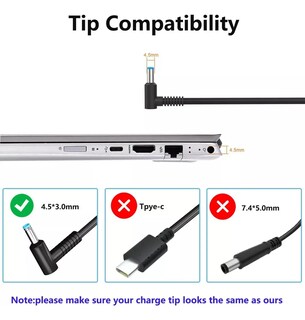 Foto 5 | Cargador Original Hp Punta Azul 19.5v 2.31a 4.5*3.0mm