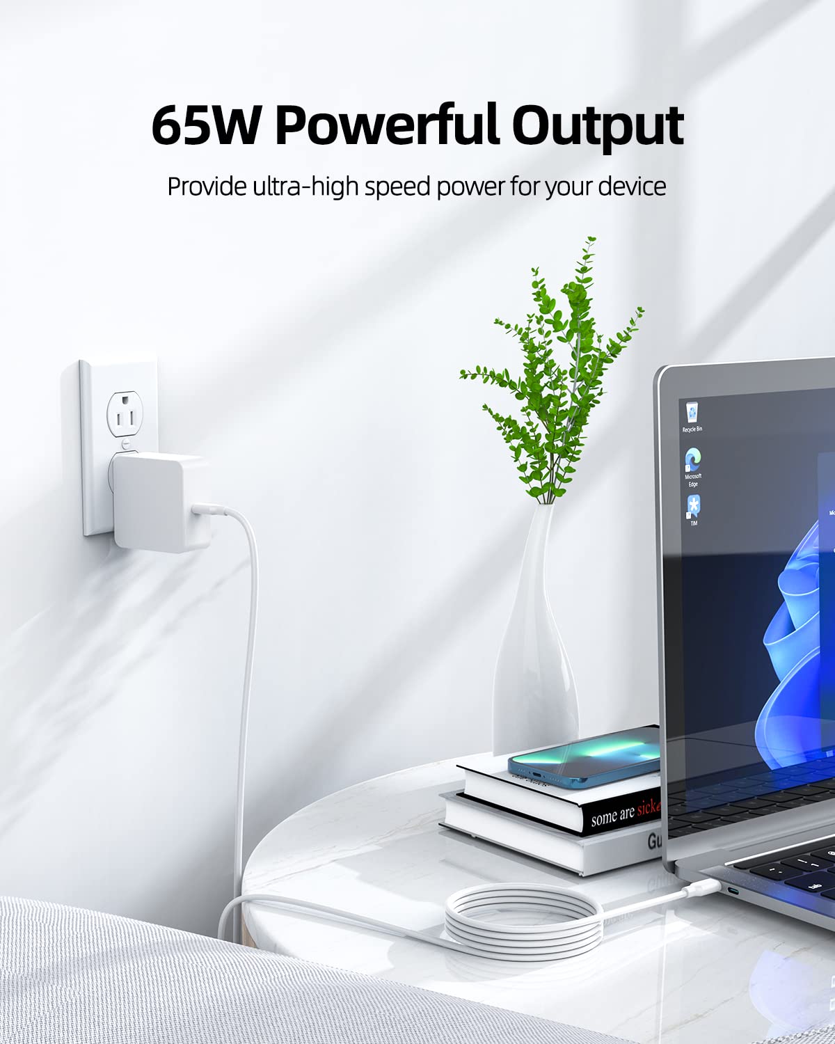 Foto 8 pulgar | Cargador Nicpower Usb C De 65 W Para Samsung Galaxy Book Pro - Venta Internacional.