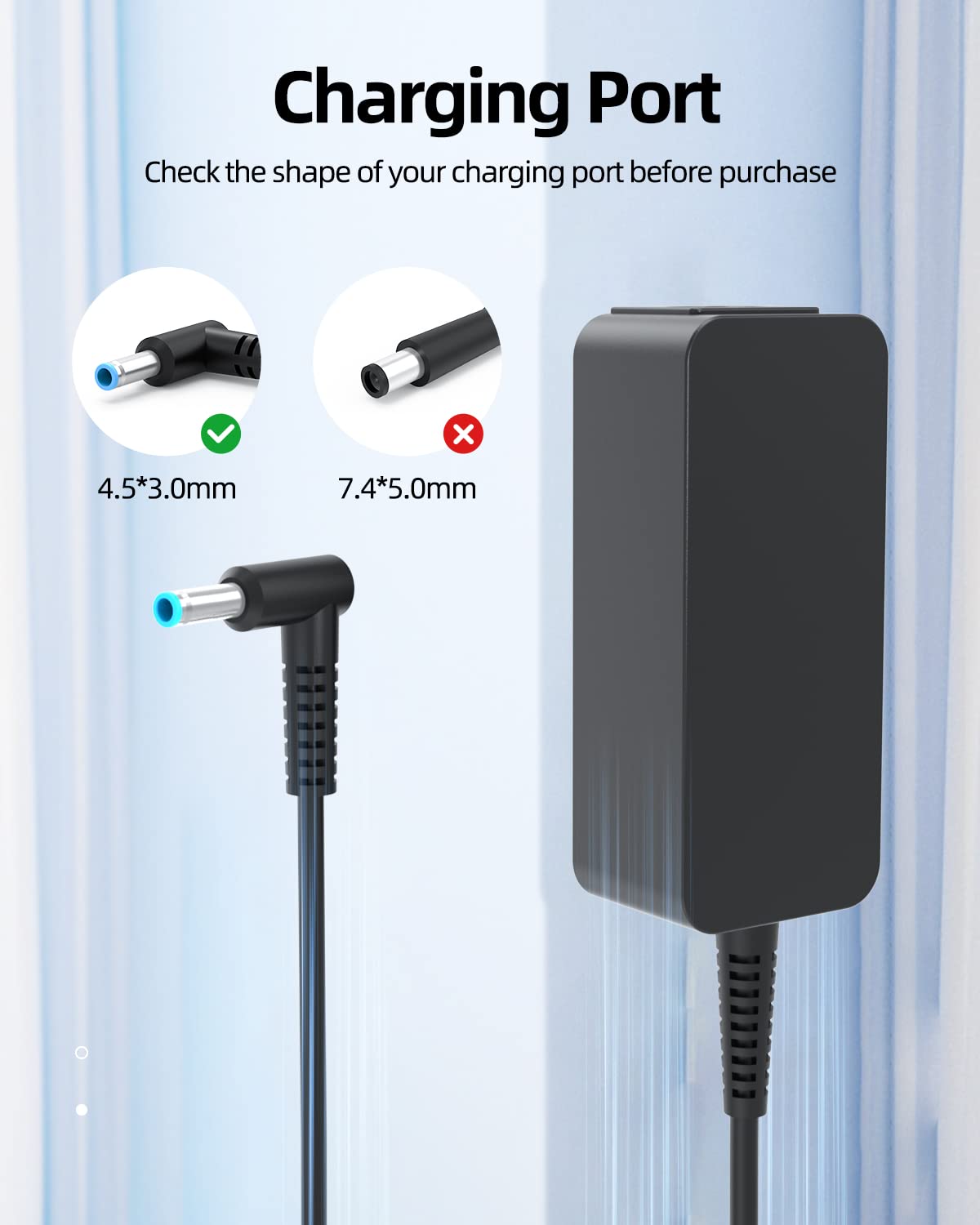 Foto 4 pulgar | Cargador Homologado Por Ul De 45 W, 19,5 V Y 2,31 A Para Portátil Hp 14 15 17 - Venta Internacional.