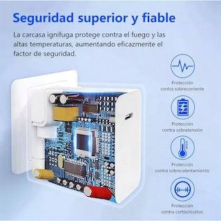 Foto 2 | Cargador Tipo C 20v 65w Compatible Con Laptop Eo Safe Imports Esi-19115 Blanco