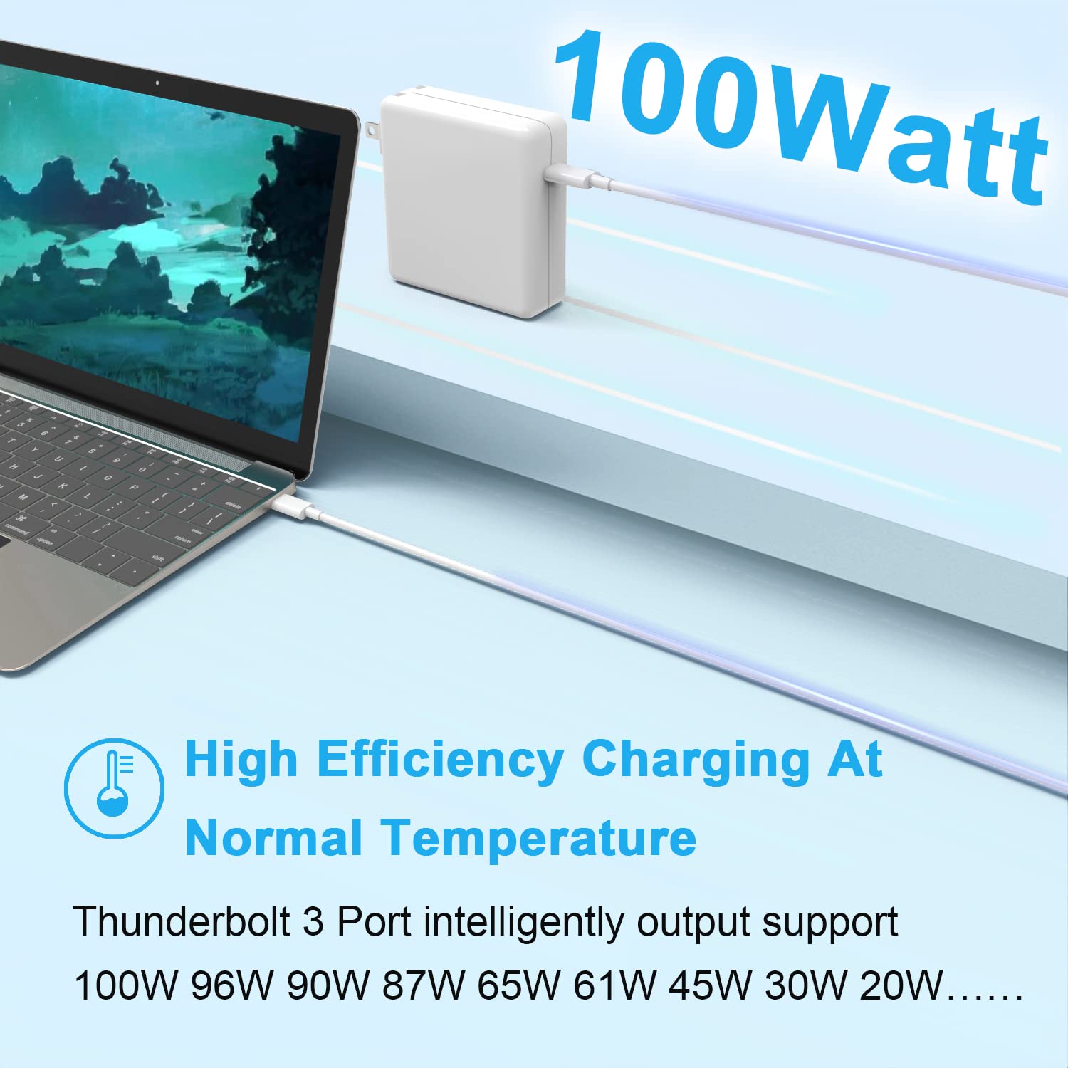 Foto 7 pulgar | Adaptador De Corriente Usb C Charger Yoxydif De 100 W Para Macbook Pro - Venta Internacional.