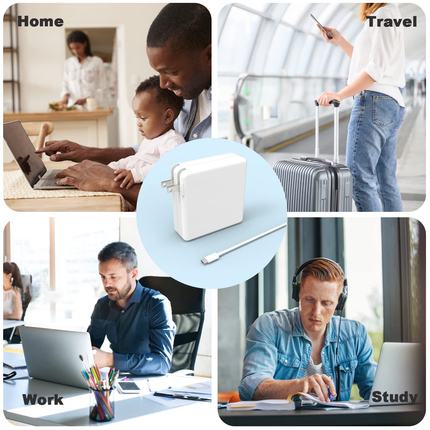 Foto 8 pulgar | Adaptador De Corriente Usb C Charger Yoxydif De 100 W Para Macbook Pro - Venta Internacional.