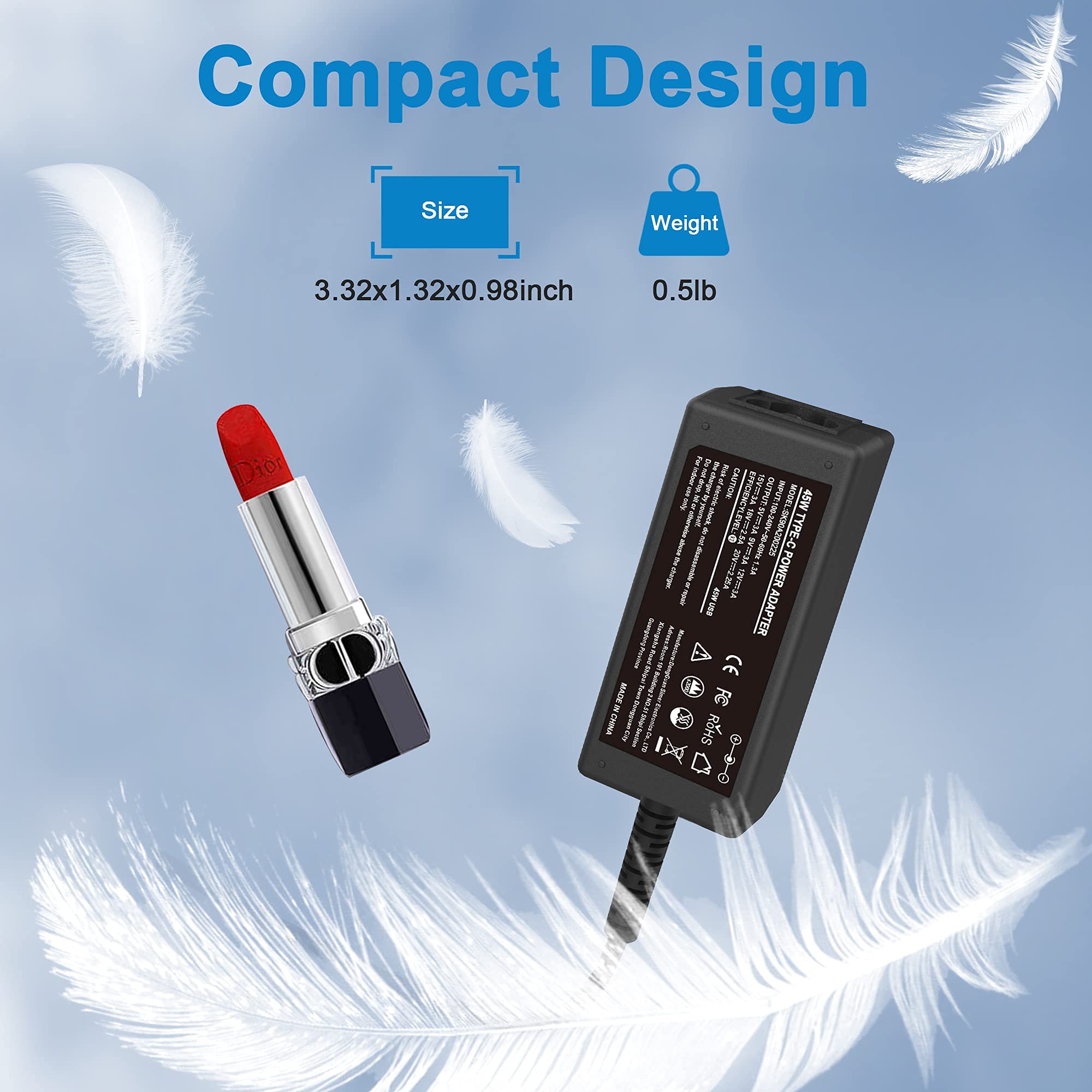 Foto 5 pulgar | Cargador Sle-tech Usb C Tipo C De 45 W Para Hp, Dell, Samsung, Asus - Venta Internacional.