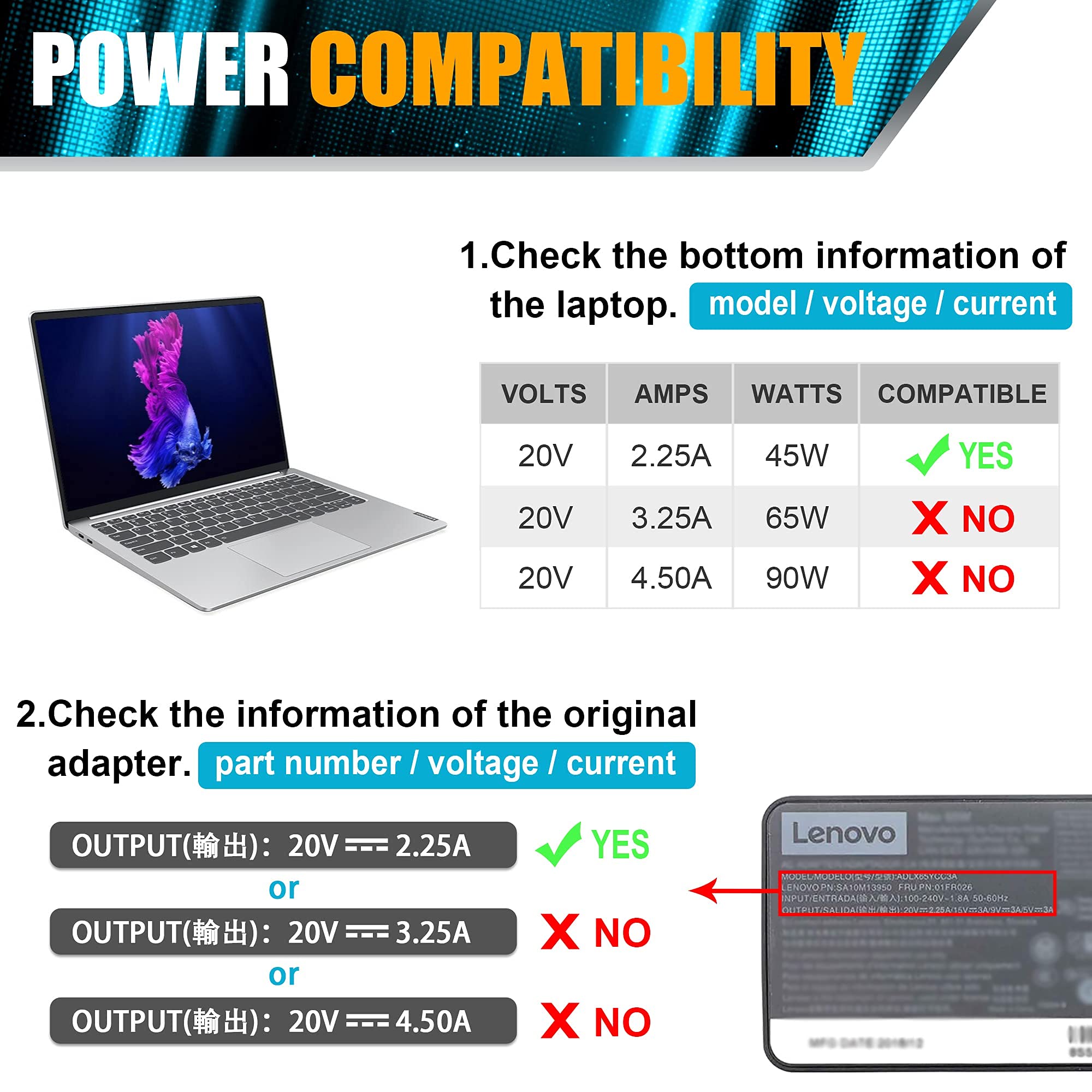 Foto 6 pulgar | Cargador Sle-tech Usb C Tipo C De 45 W Para Hp, Dell, Samsung, Asus - Venta Internacional.