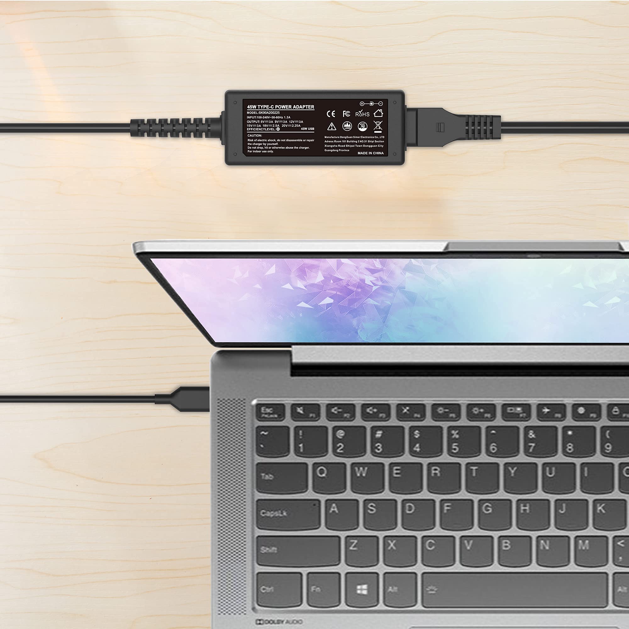 Foto 8 pulgar | Cargador Sle-tech Usb C Tipo C De 45 W Para Hp, Dell, Samsung, Asus - Venta Internacional.