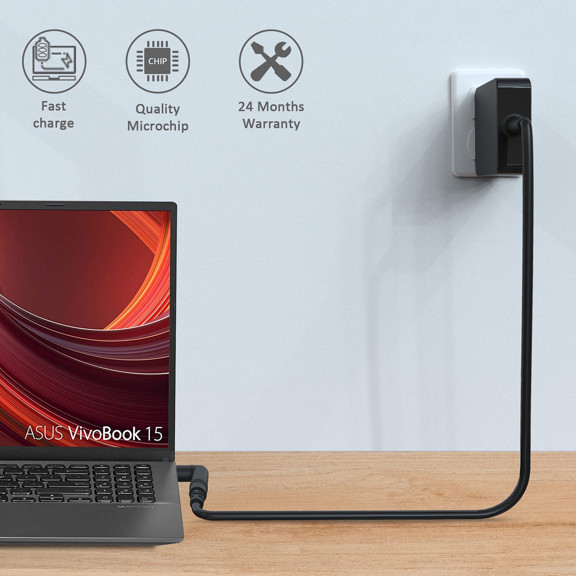 Foto 5 pulgar | Cargador De 65 W, 45 W, 33 W, Para Portátil Asus Vivobook Zenbook Chromebook X551m X540s C202s, Adap - Venta Interna