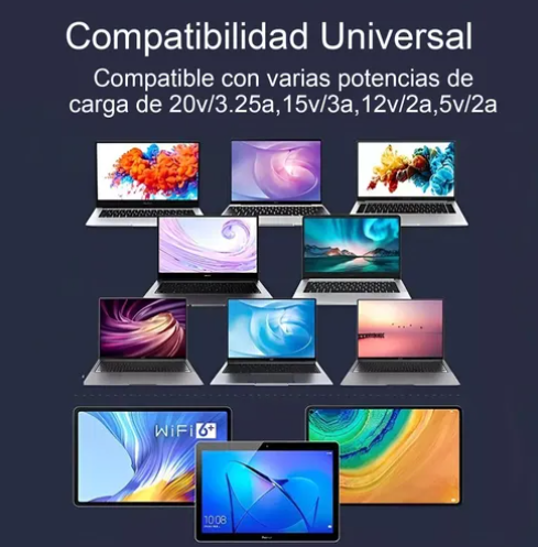 Foto 4 pulgar | Cargador Xtellar Para Laptop Huawei Matebook D14 D15 Tipo C 65w 20v