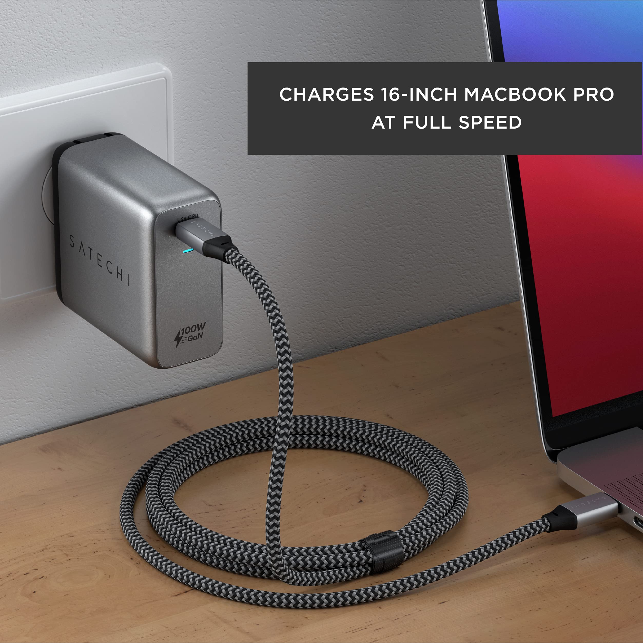 Foto 4 pulgar | Cargador De Pared Satechi Usb C Pd De 100 W Con Tecnología Gan Para Macbook Pro/air - Venta Internacional.