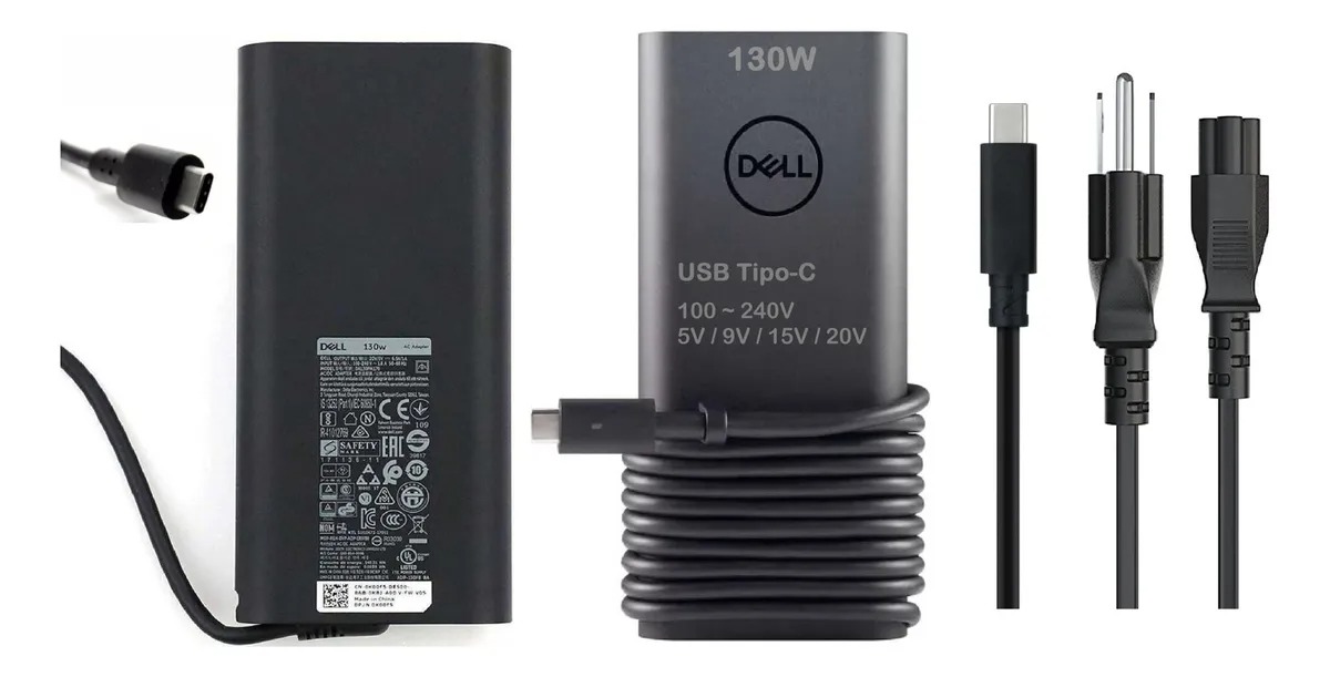 Foto 4 pulgar | Cargador para Laptop Dell tipo C 130w 20v 6.5a