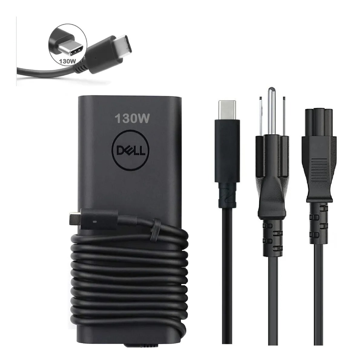 Foto 5 pulgar | Cargador para Laptop Dell tipo C 130w 20v 6.5a