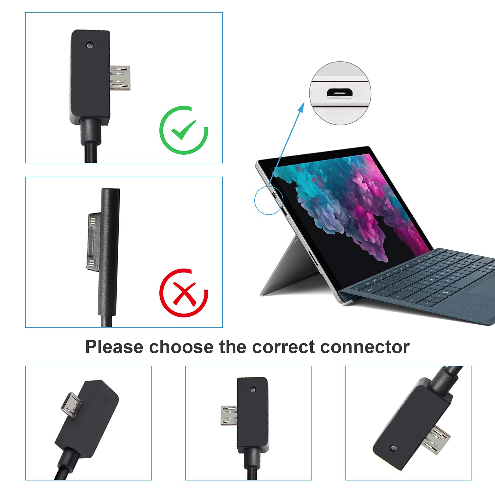 Foto 3 pulgar | Cargador Fancy Buying Surface 3 De 13 W  5 2 V Y 2 5 A Con Cable Usb - Venta Internacional.
