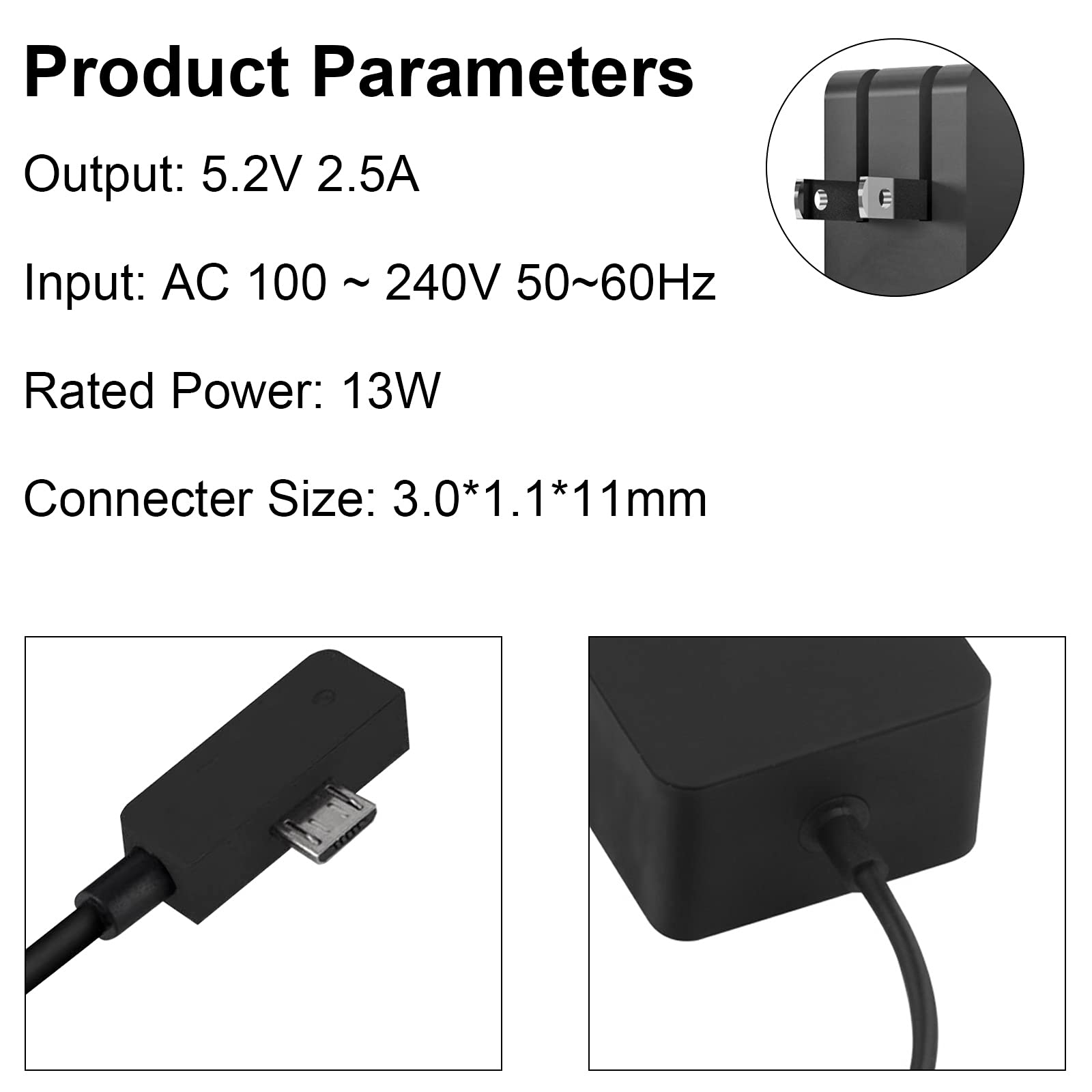 Foto 6 pulgar | Cargador Fancy Buying Surface 3 De 13 W  5 2 V Y 2 5 A Con Cable Usb - Venta Internacional.