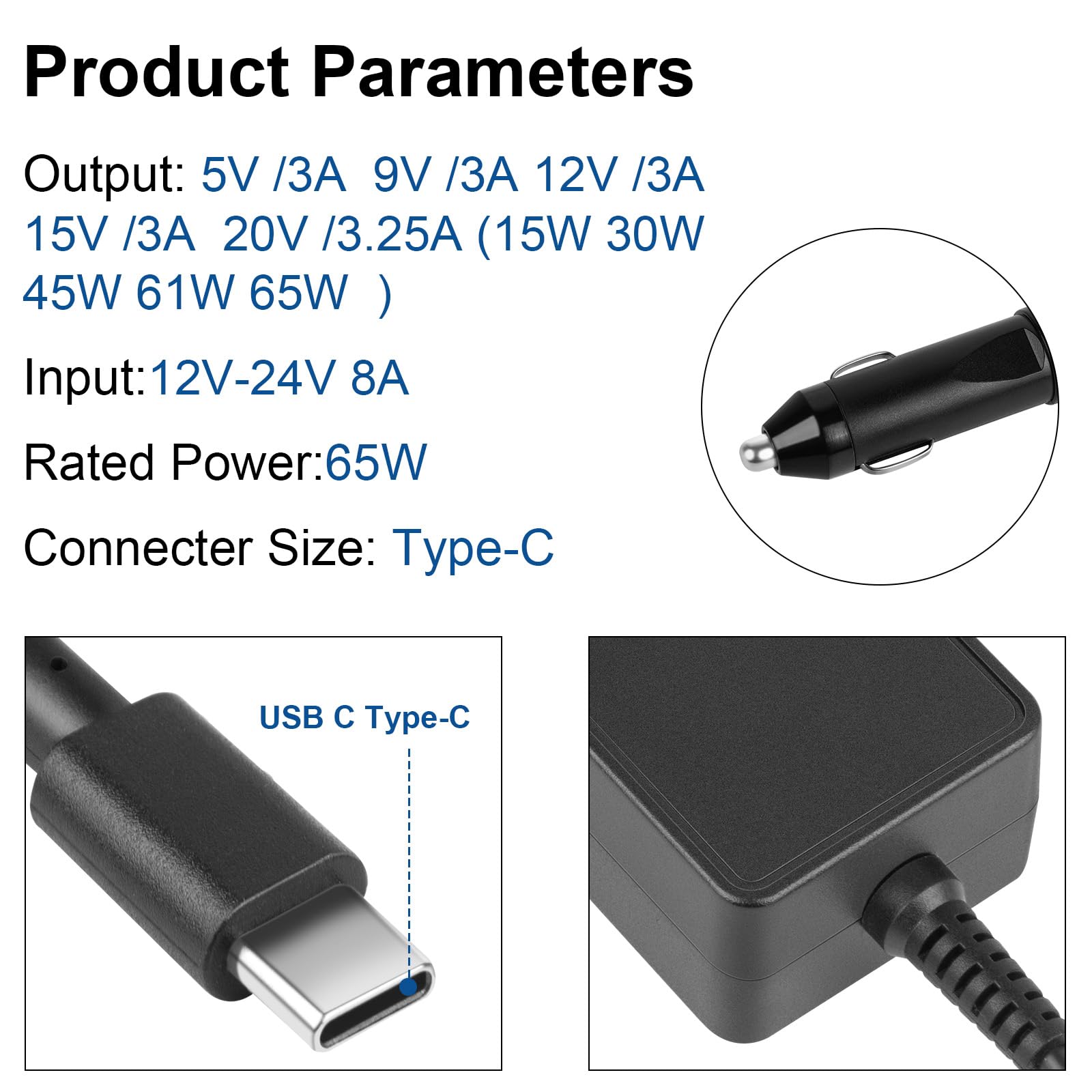 Foto 5 pulgar | Cargador Adaptador De Coche Tree.nb Usb C Pd De 65 W Para Dell Xps 13 - Venta Internacional.
