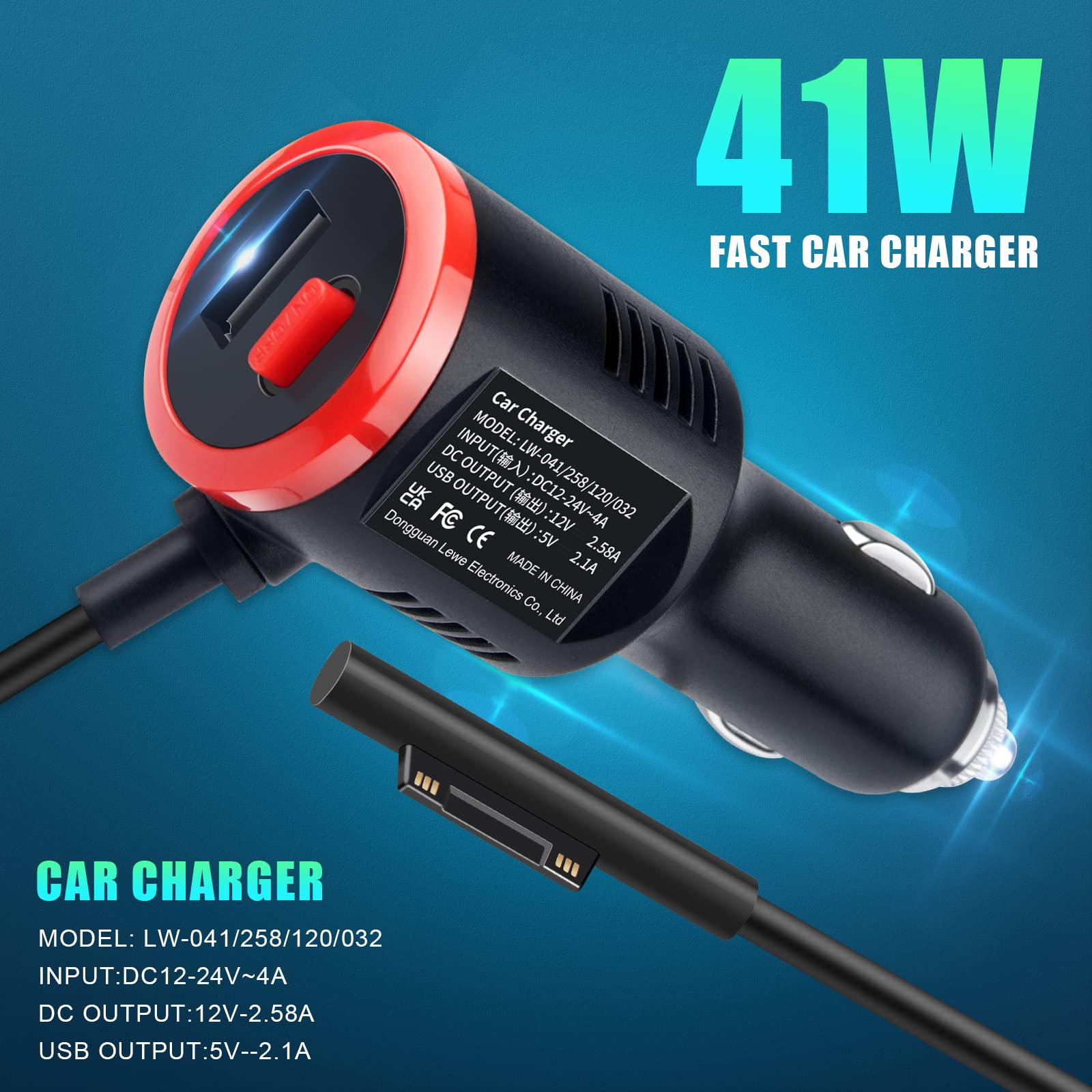 Foto 6 pulgar | Cargador De Coche Tree.nb 41 W 12 V 2.58 A Con Puerto Usb Para Surface - Venta Internacional.