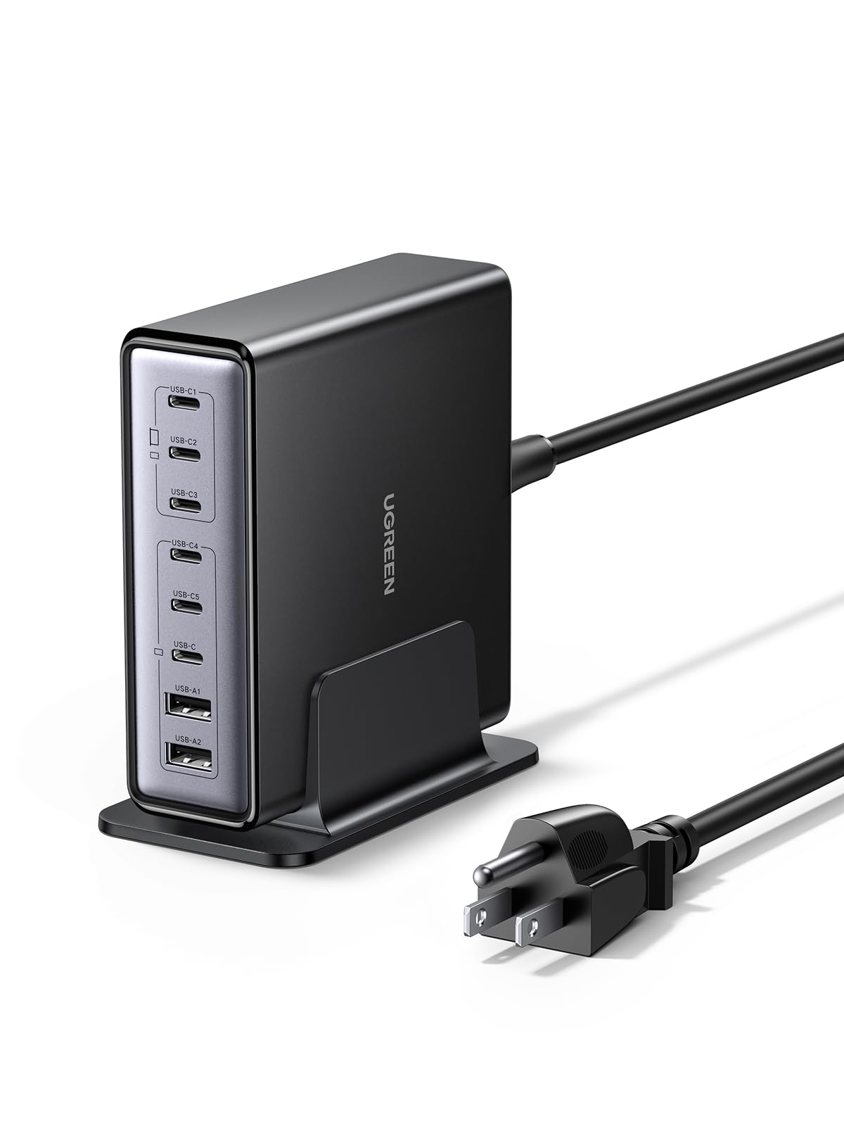 Estación De Carga Ugreen Bloque De Cargador Usb C Gan De 200 W Y 8 Puertos - Venta Internacional.