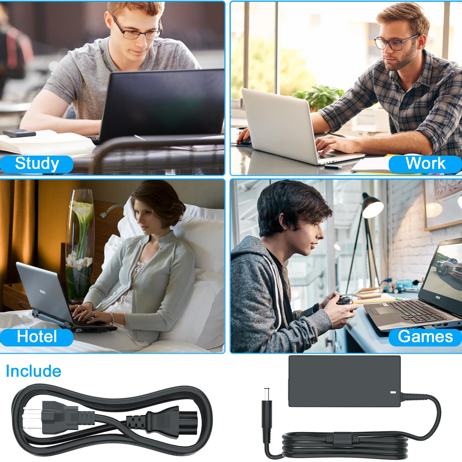 Foto 8 pulgar | Cargador De Portátil Kaqiar De 65 W  19 5 V  3 34 A  Compatible Con Dell Latitude - Venta Internacional.