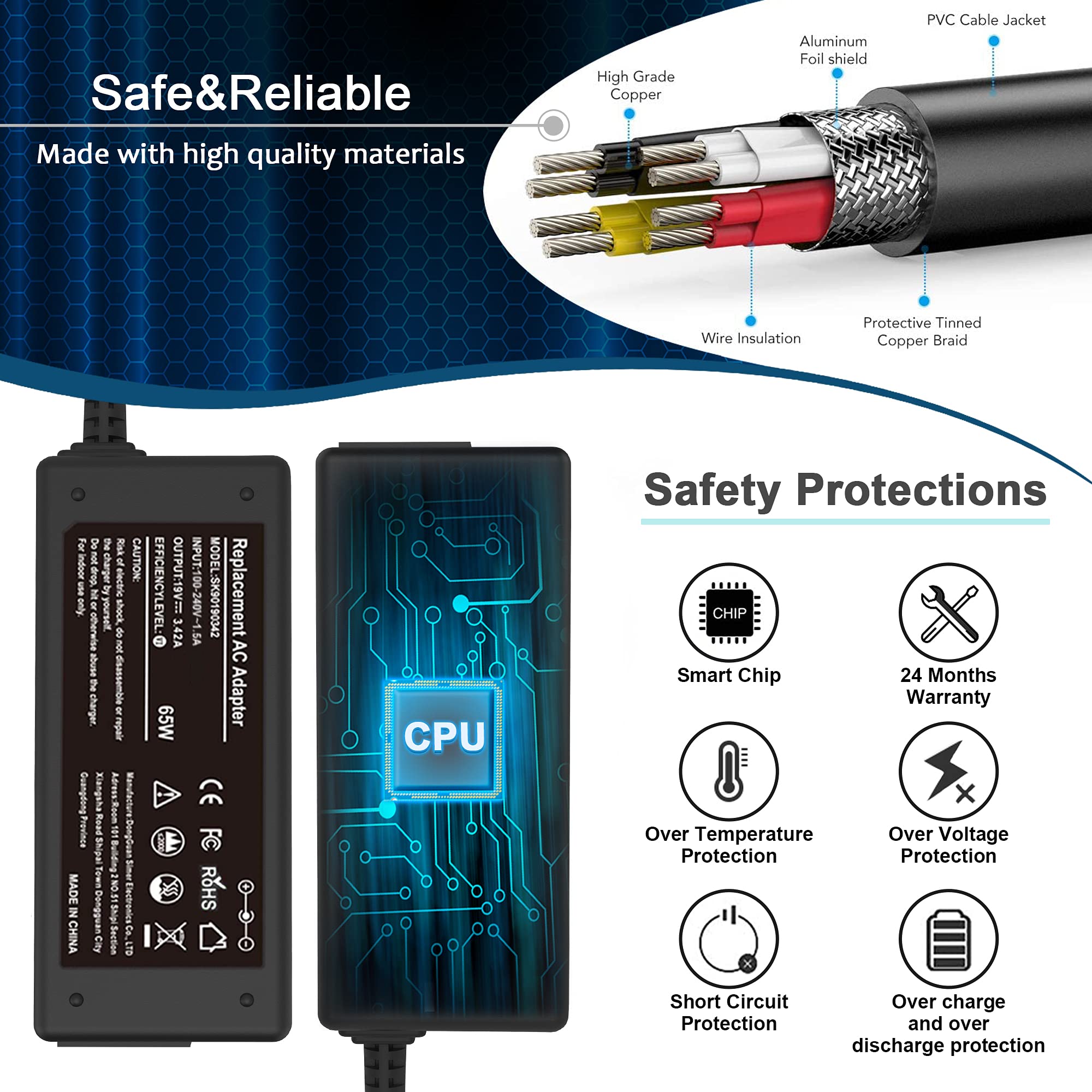 Foto 6 pulgar | Cargador Portátil De 65 W De Repuesto Para Acer N15q8 N15q9 N16p1 - Venta Internacional.