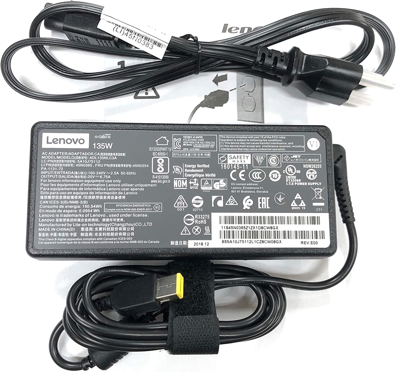 Adaptador Ac Lenovo 20v 6.7a 135w Slim Tip Para Ideapad Z710 - Venta Internacional.