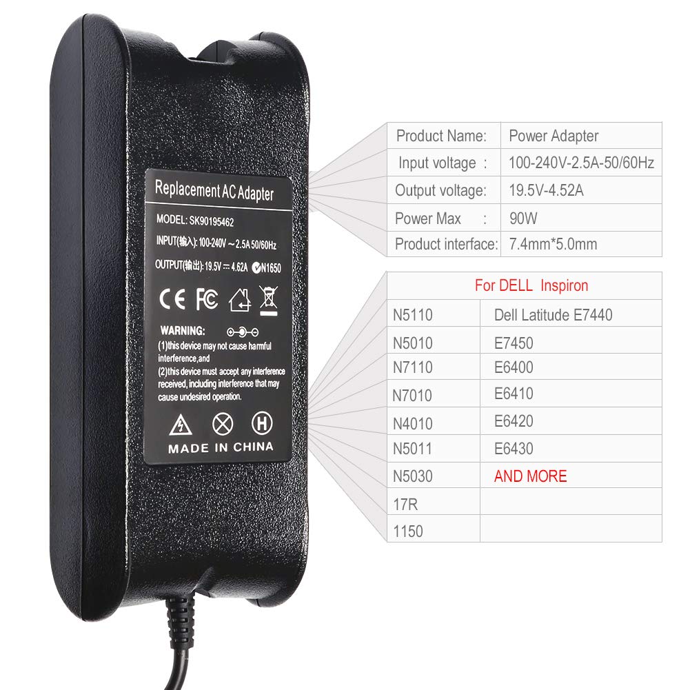 Foto 8 pulgar | Cargador Portátil Kaqiar 90w Para Dell Latitude E6430 E6440 E6410 - Venta Internacional.