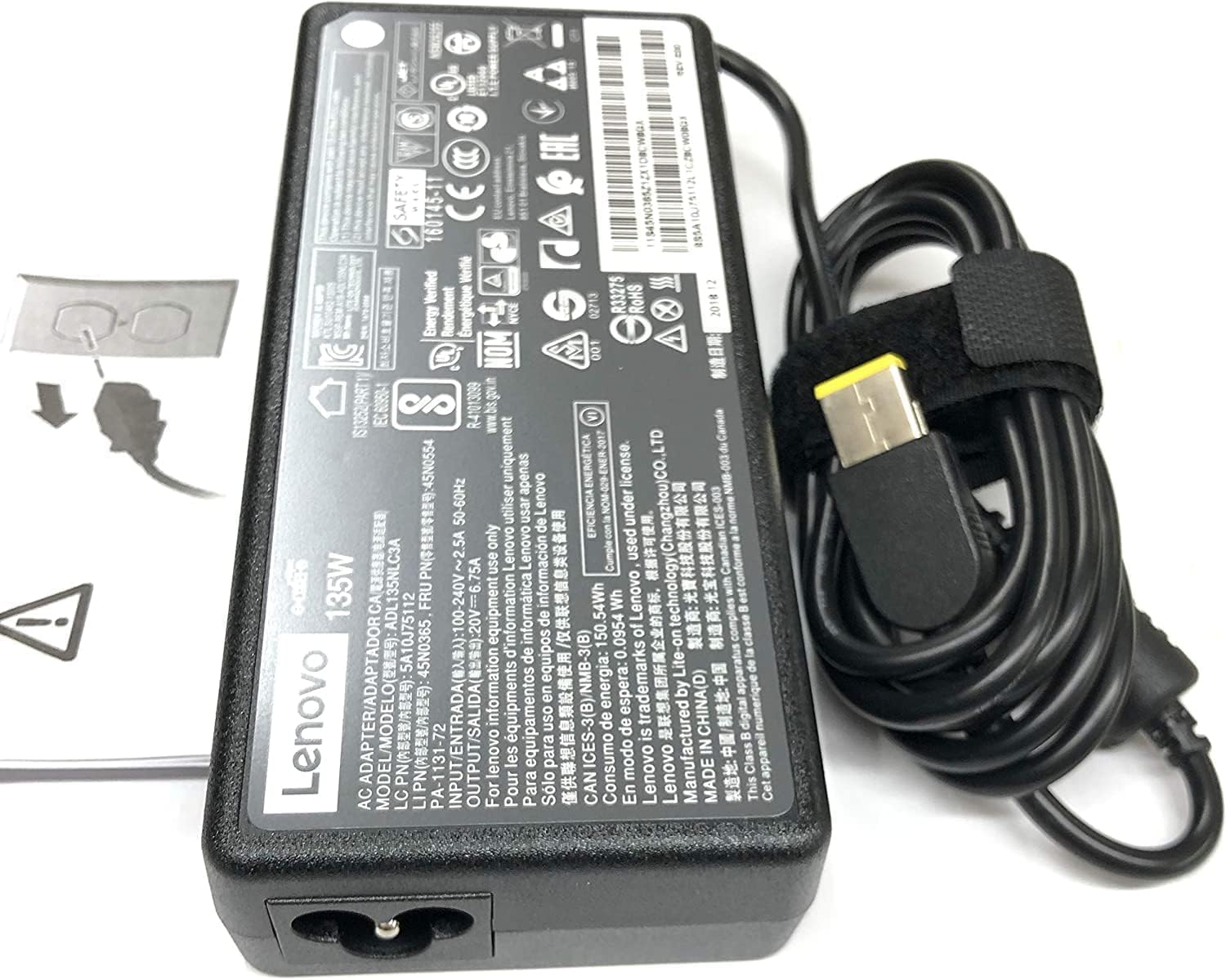 Foto 7 pulgar | Adaptador Ac Lenovo 135 W 20 V 6 75 A Para Portátil Thinkpad W540 - Venta Internacional.