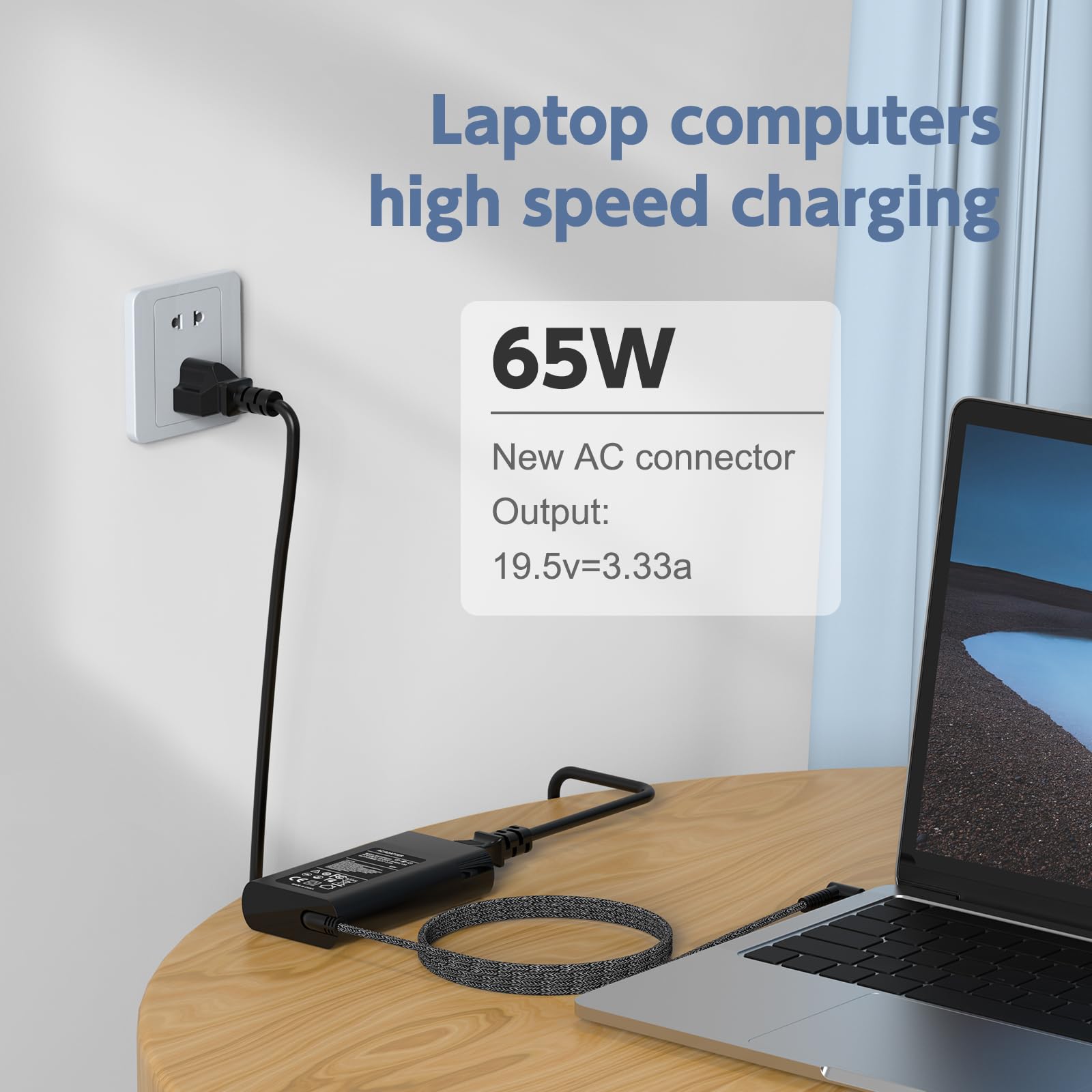 Foto 2 | Cargador De 65 W  19 5 V  3 33 A  Compatible Con El Portátil Hp 17 Rolada - Venta Internacional.