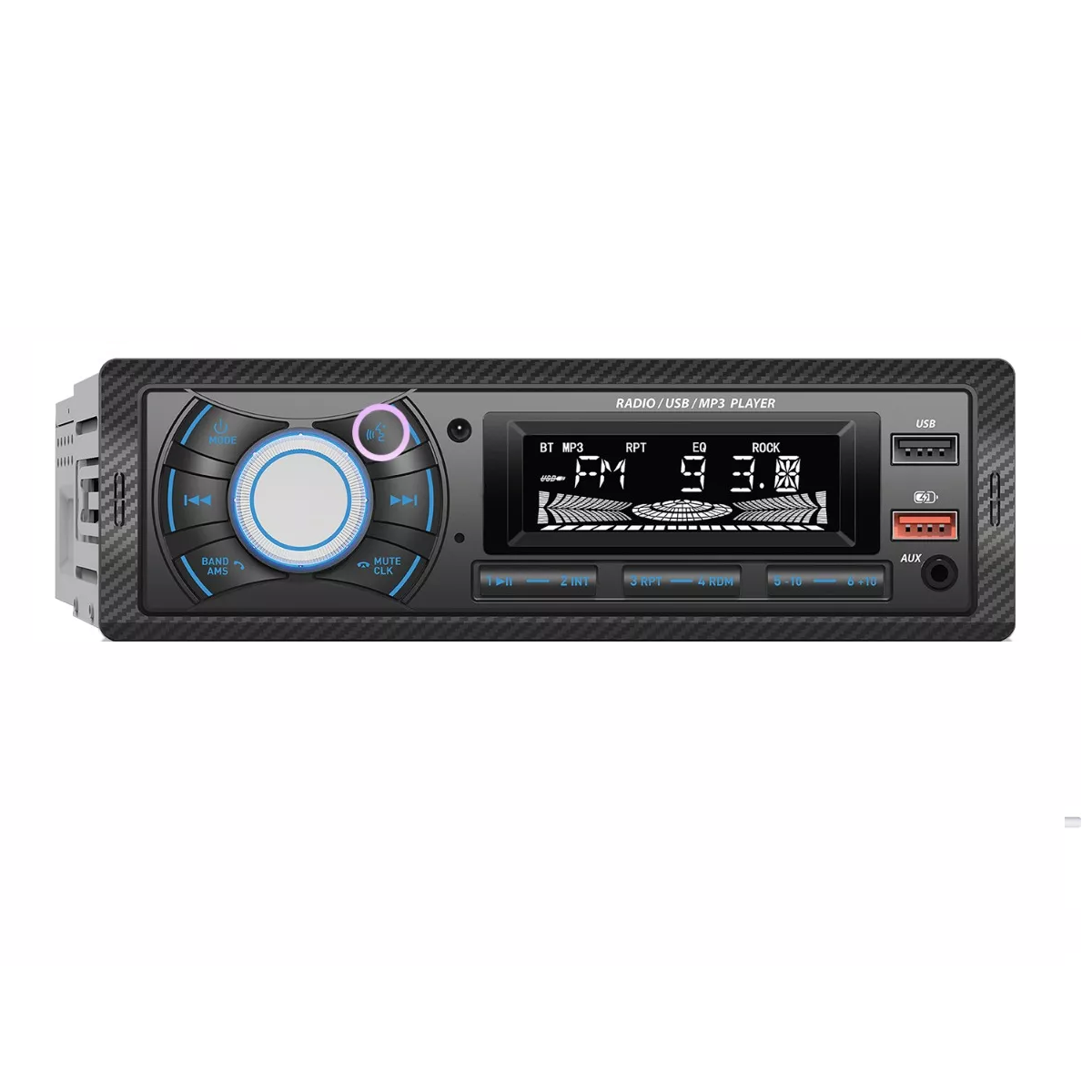 Autoestéreo Tarjeta USB Bluetooth Radio Eo Safe Imports ESI-10963 Negro