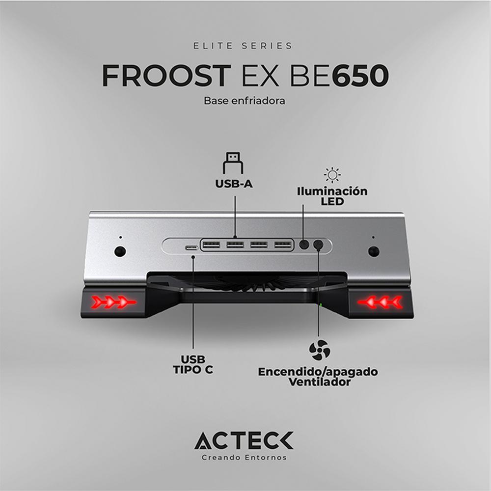 Foto 5 pulgar | Base Enfriadora Acteck para Laptop Froost color Plateado