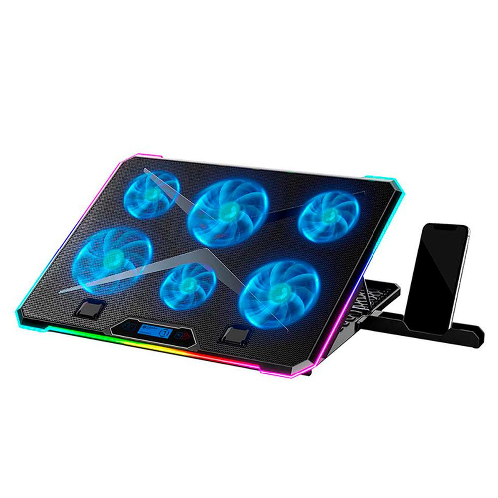 Foto 3 pulgar | Base Enfriadora Gamer Balam Rush Eolox Freez Ef707 Laptop 17 Pulgadas 6 Fan Rgb Br-937429 color Negro